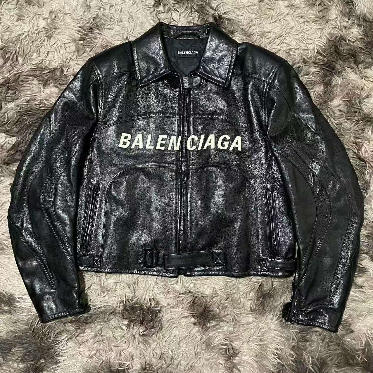 Balenciaga 19FW Leather Moto Jacket