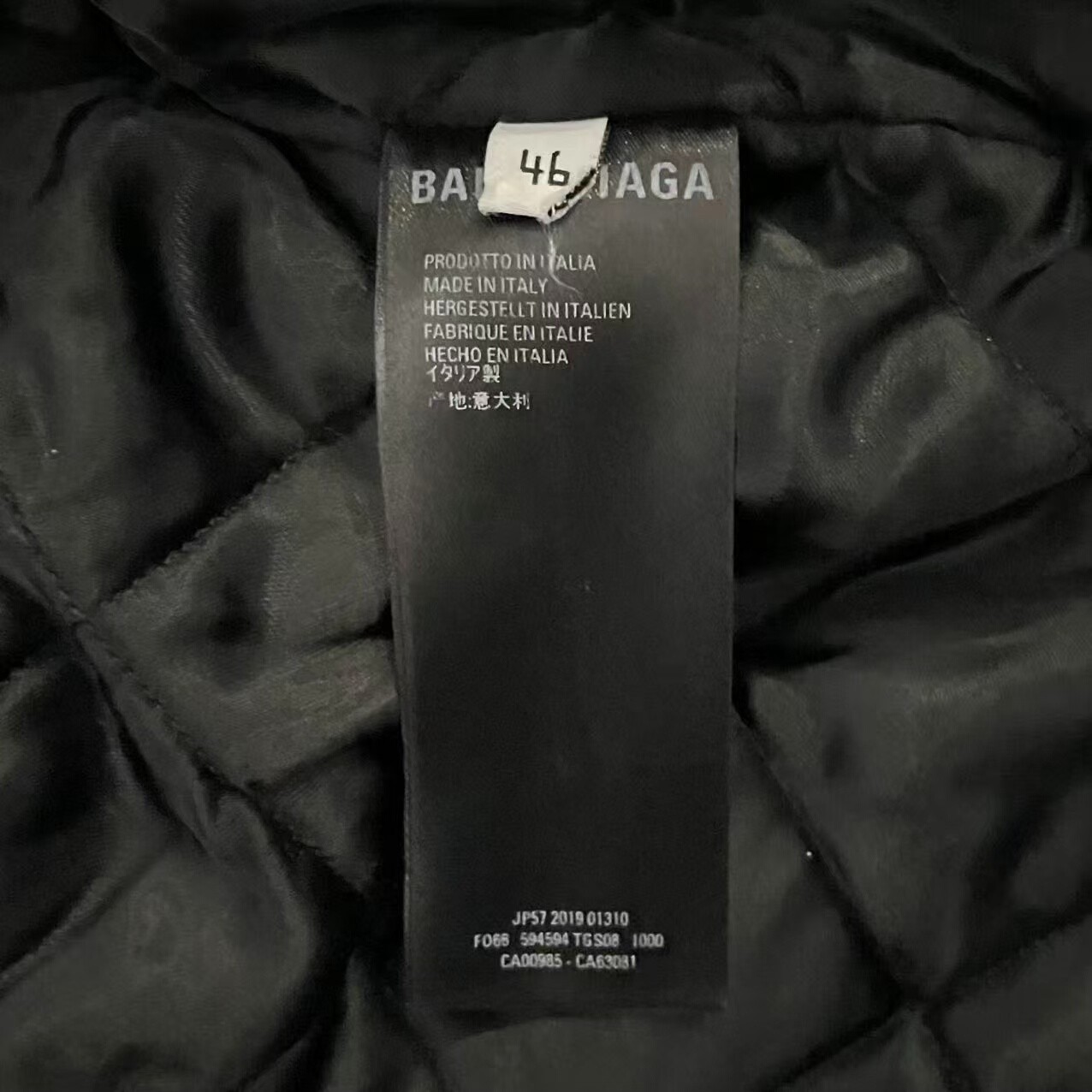 Balenciaga 19FW Leather Moto Jacket — back