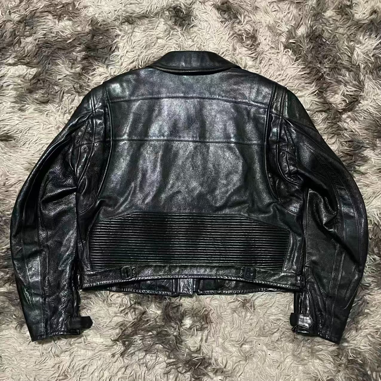 Balenciaga 19FW Leather Moto Jacket — front