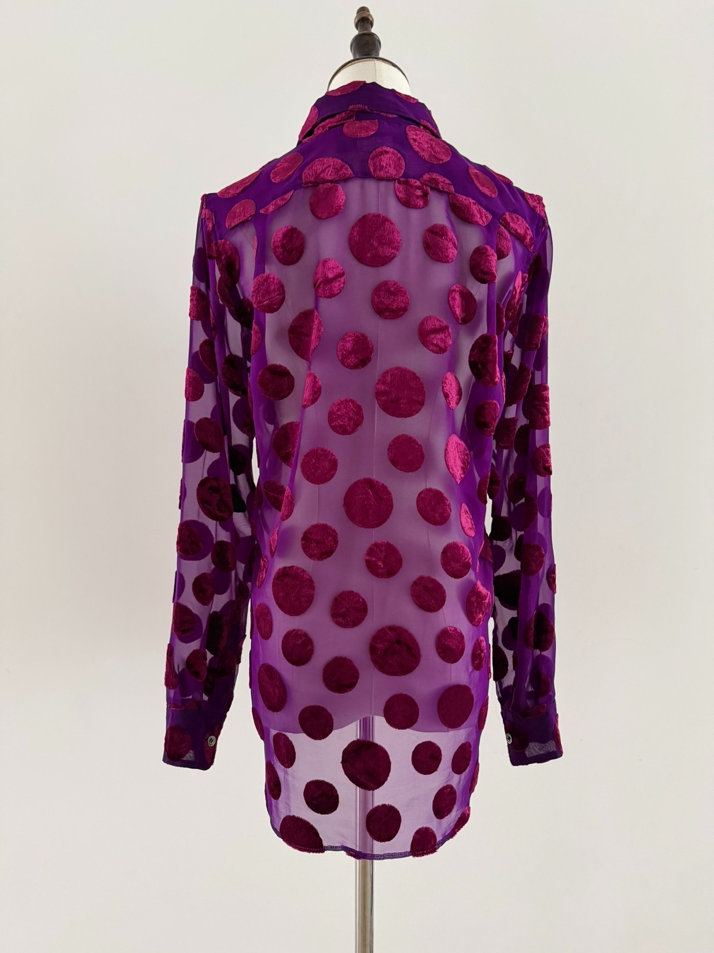 Junya Watanabe Velvet Polka Dot Shirt — front
