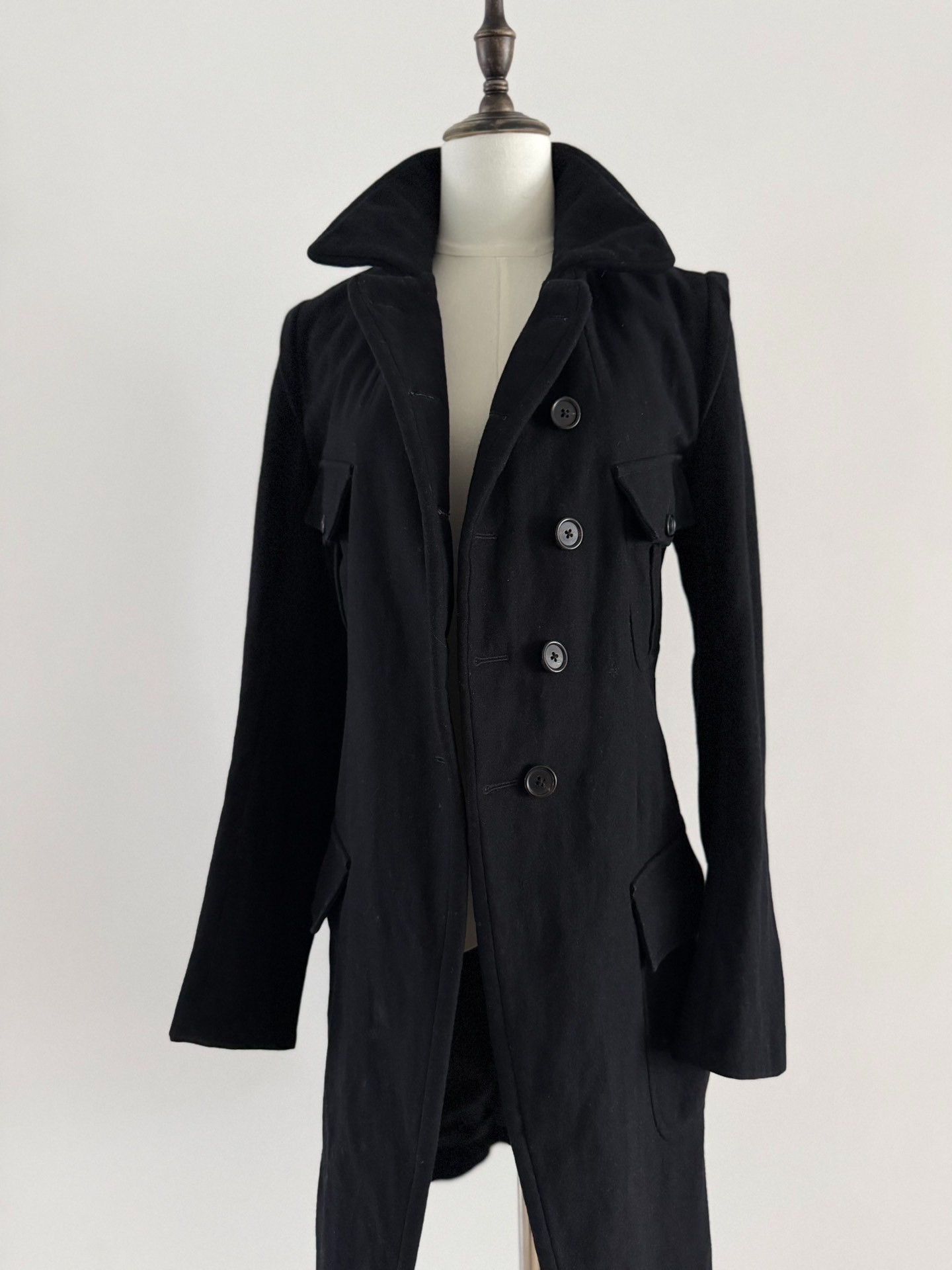 Ann Demeulemeester Four-Pocket Long Coat — back