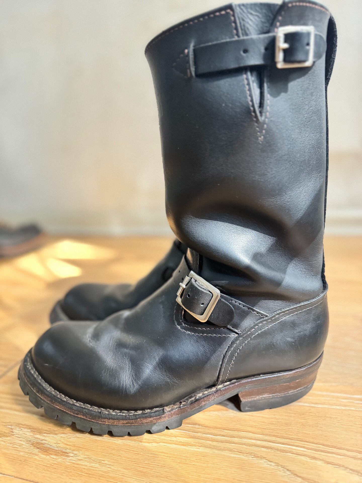 Wesco Boss Black Engineer Boots — back