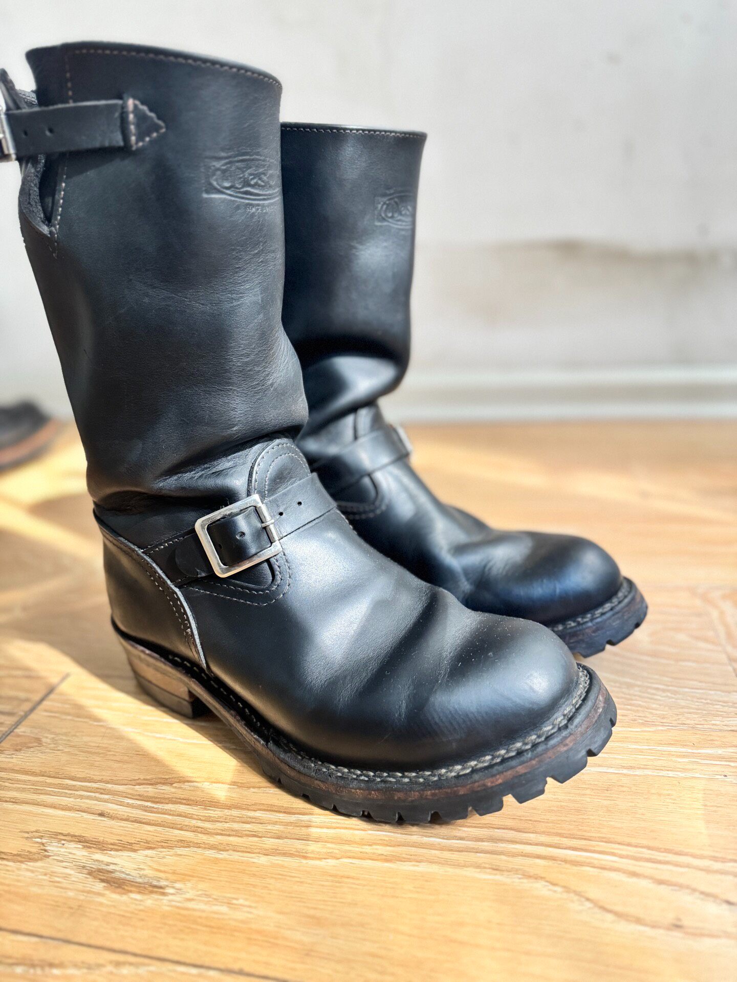 Wesco Boss Black Engineer Boots — detail