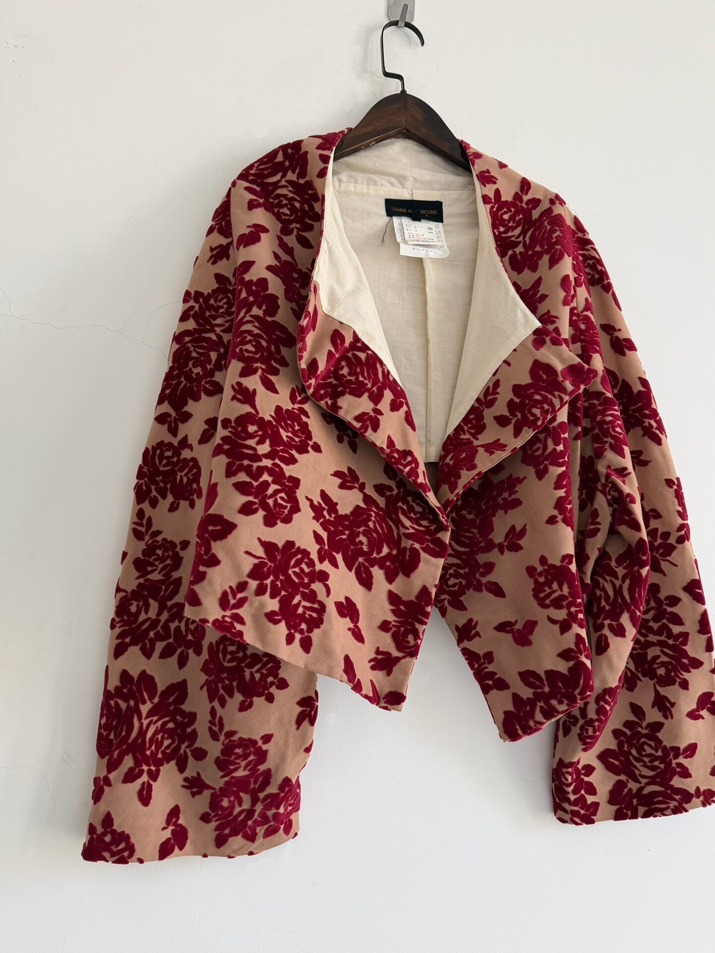 Comme des Garcons 1996 Velvet Floral Jacket — front