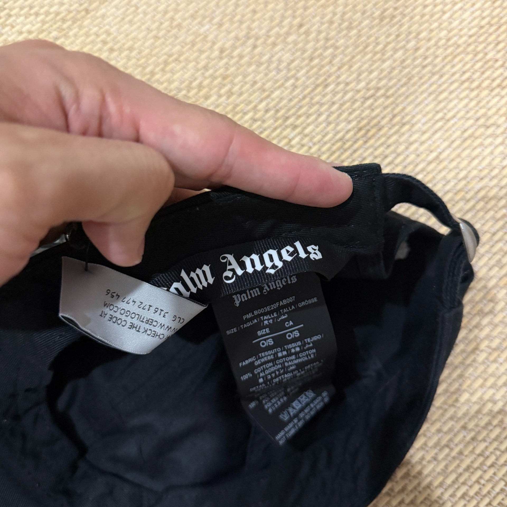 Palm Angels Flame Embroidery Baseball Cap — detail