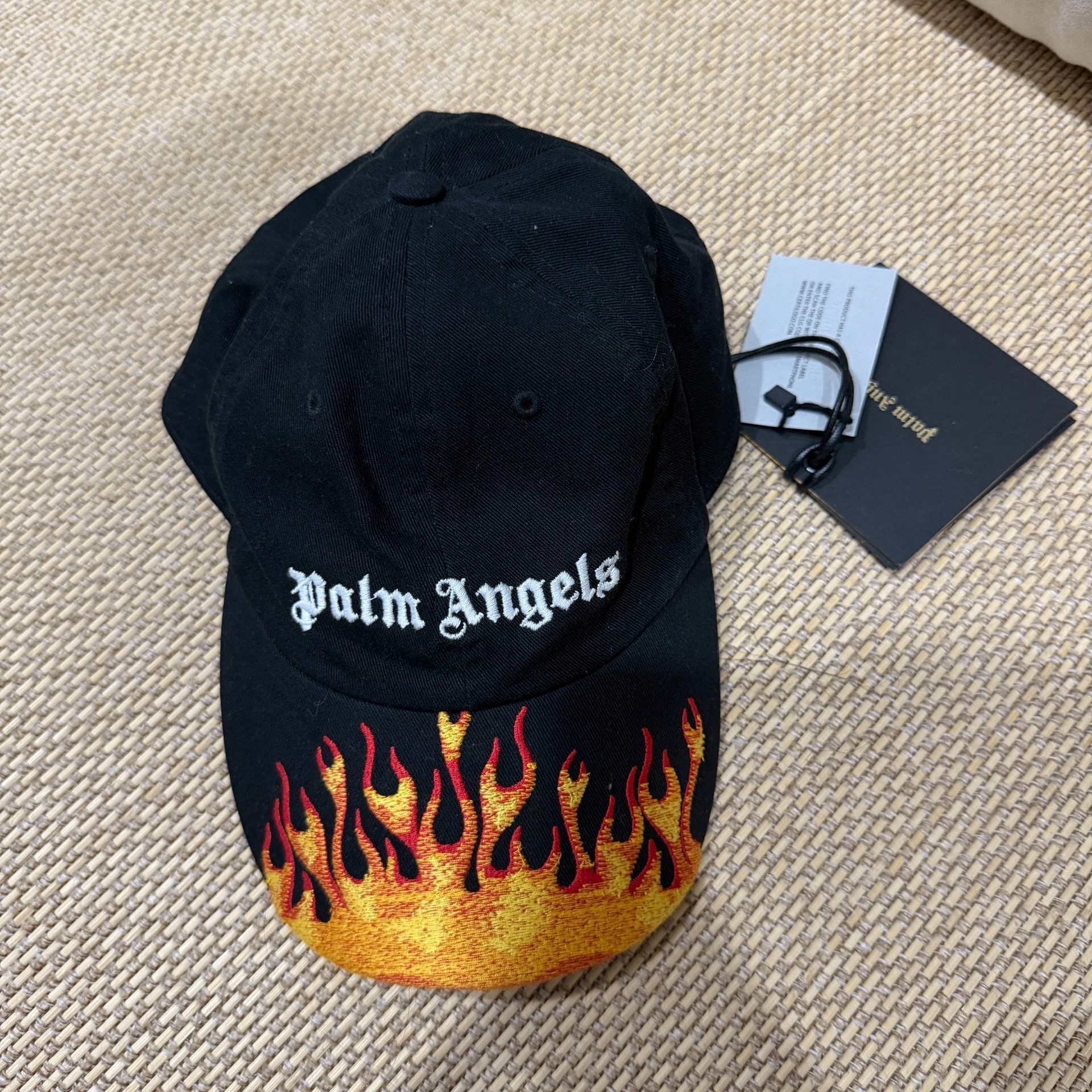 Palm Angels Flame Embroidery Baseball Cap