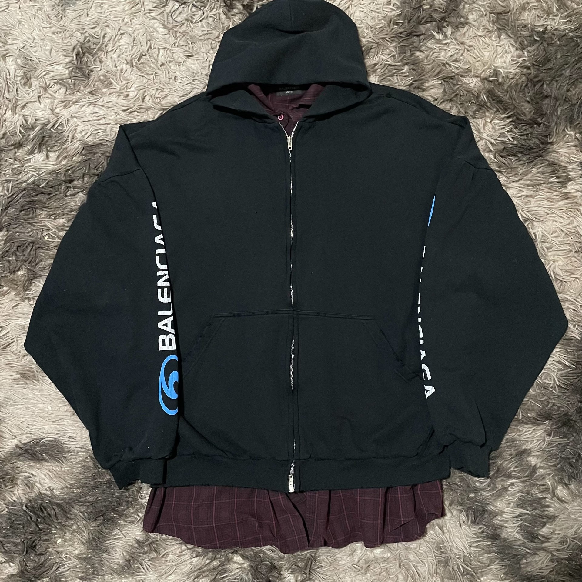 Balenciaga 2-in-1 Zip-Up Hoodie
