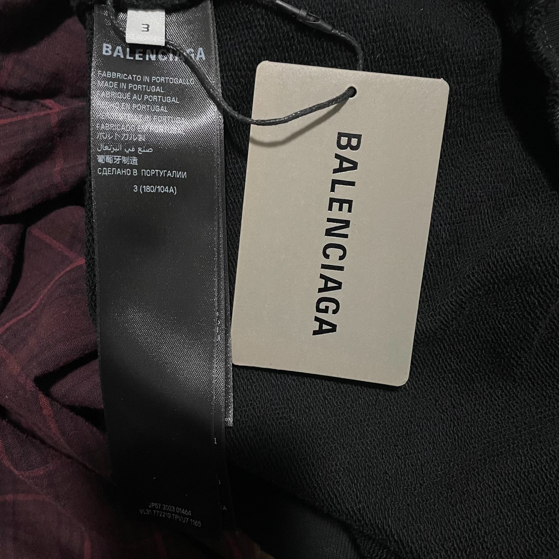 Balenciaga 2-in-1 Zip-Up Hoodie — back