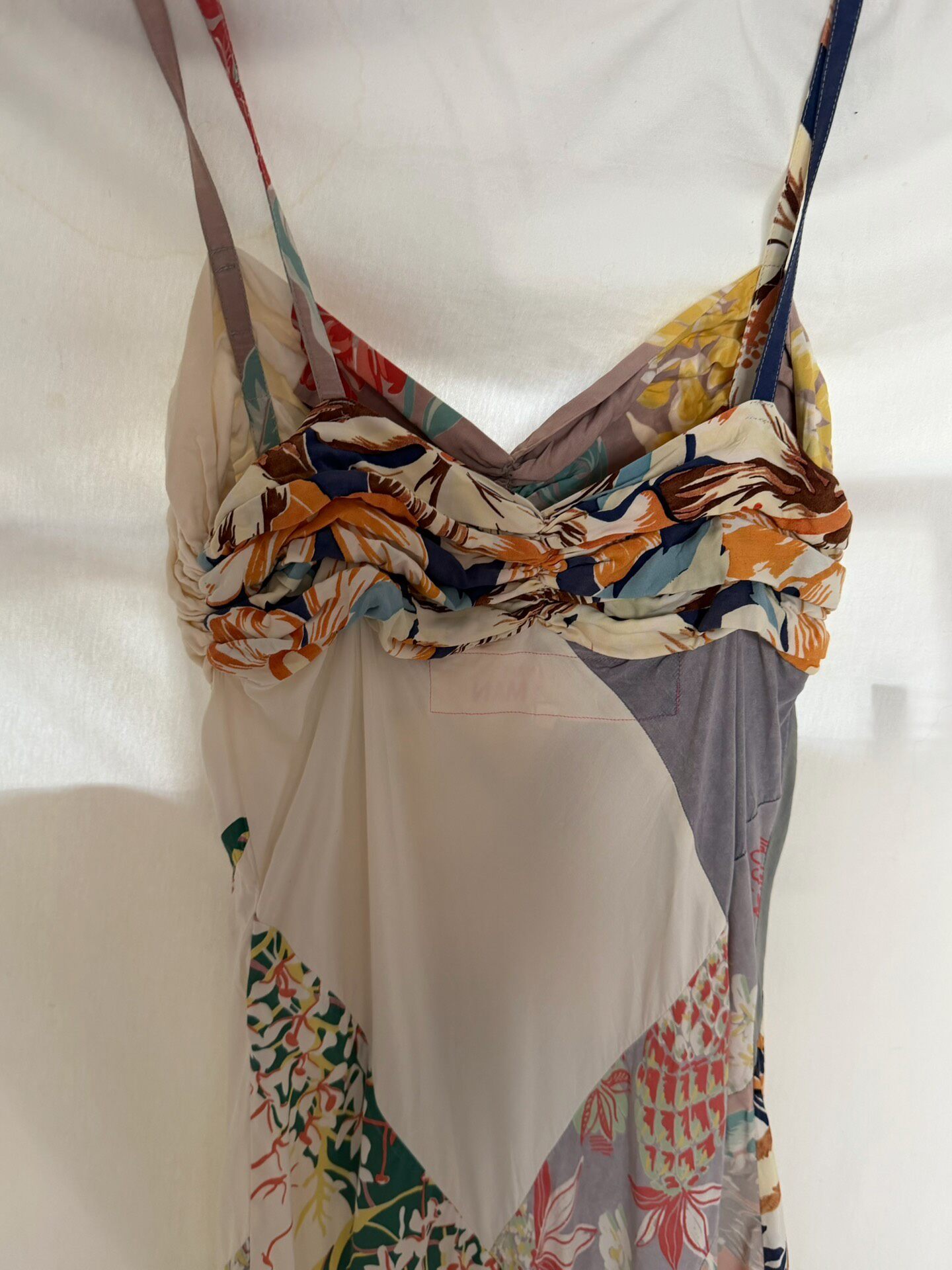 Junya Watanabe 2002 Patchwork Slip Dress — label