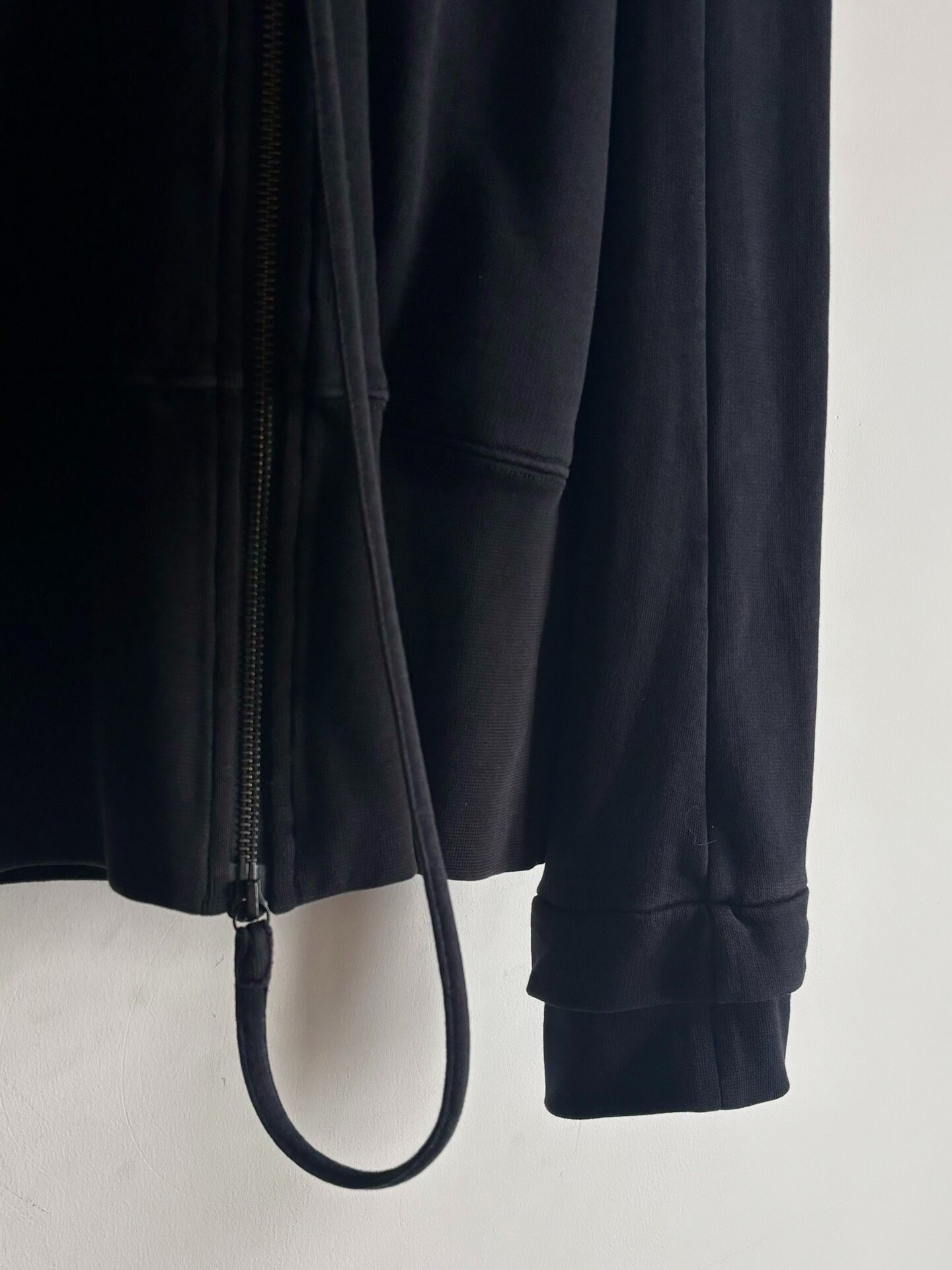 Ann Demeulemeester Black Slim-Fit Double-Zip Sweatshirt — back