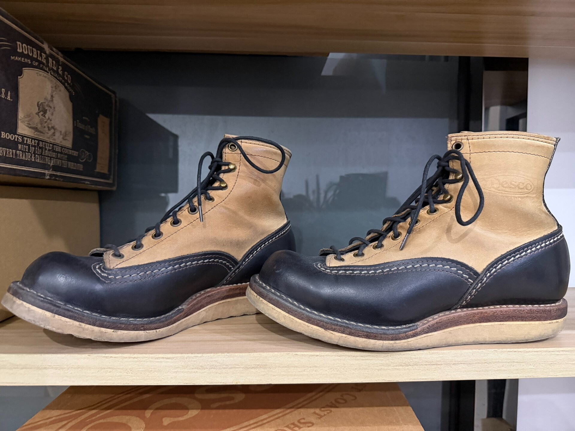 Wesco Two-Tone Magazine Work Boots — back