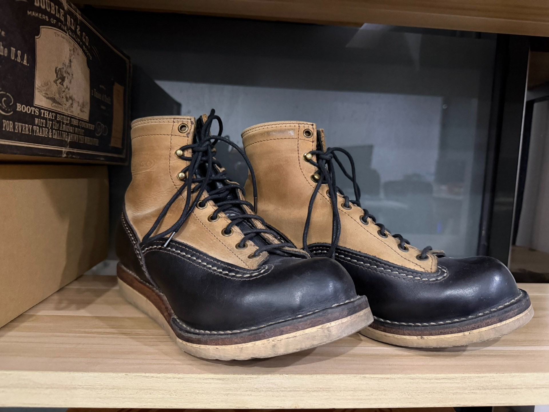 Wesco Two-Tone Magazine Work Boots — front