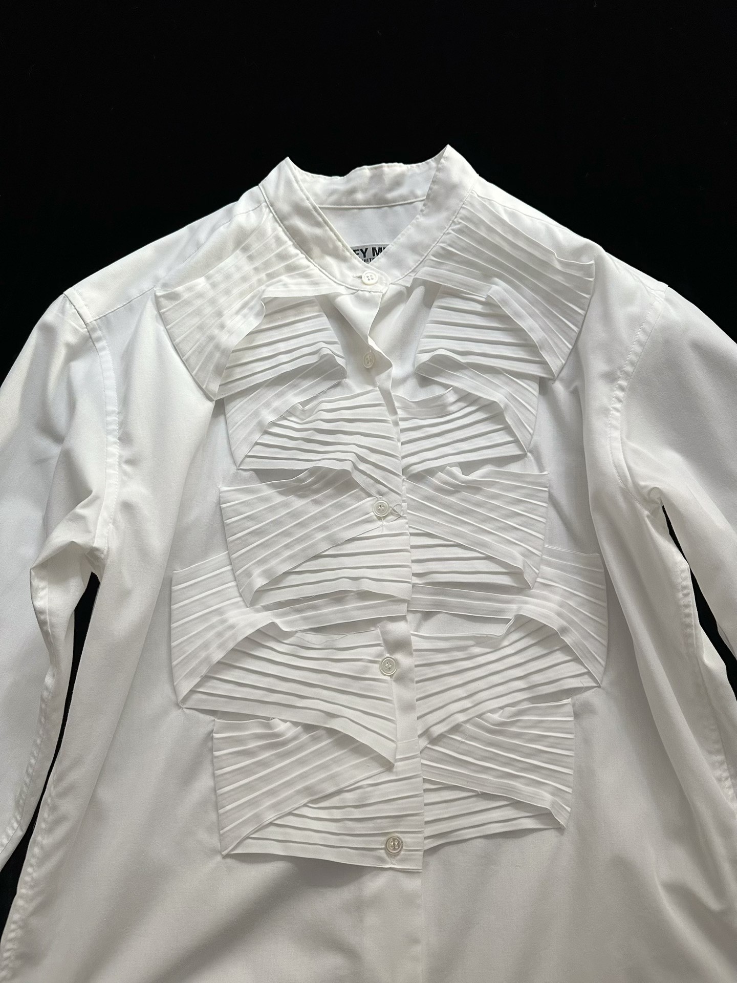 Issey Miyake Pleated White Shirt — front