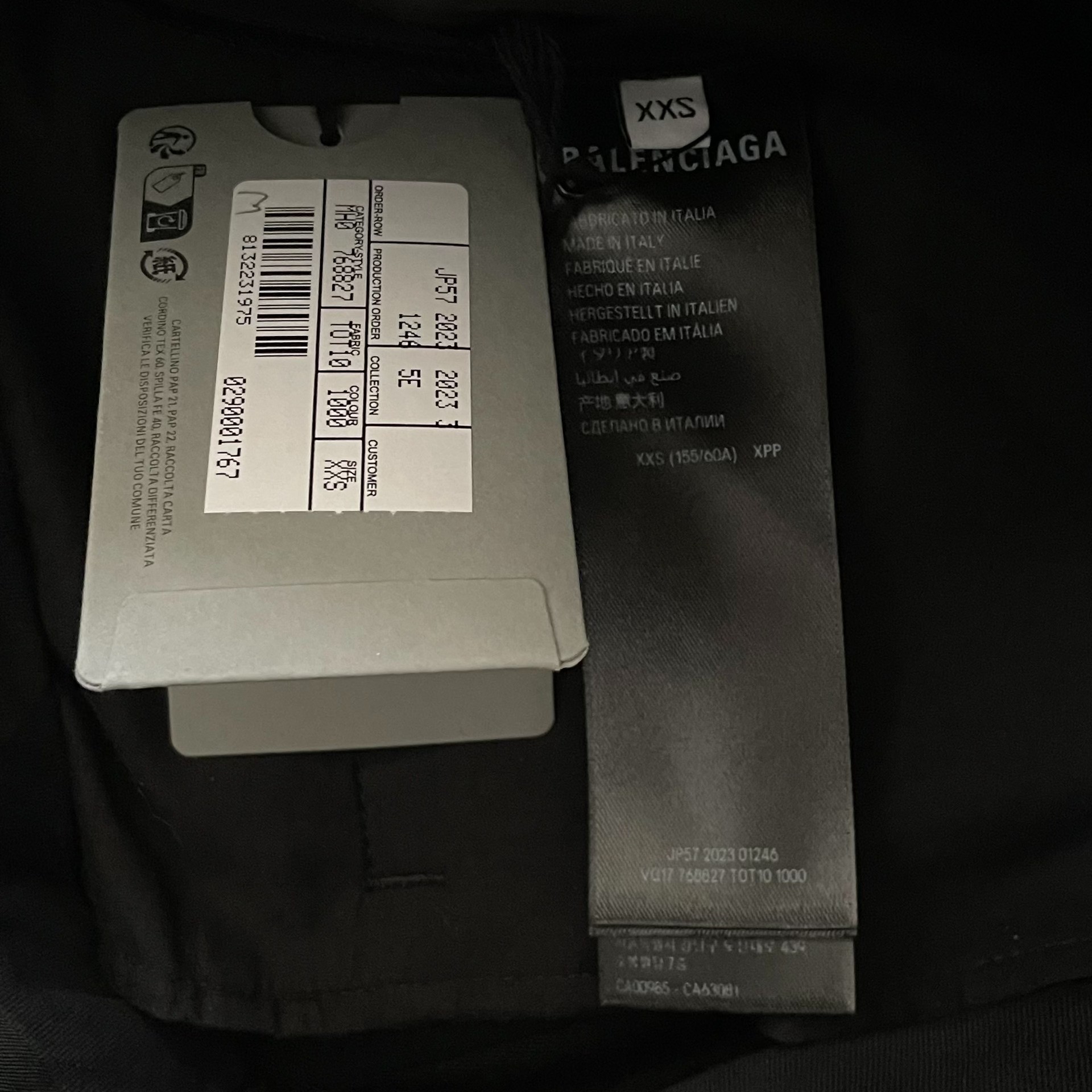 Balenciaga Wool Wide Leg Suit Trousers — back