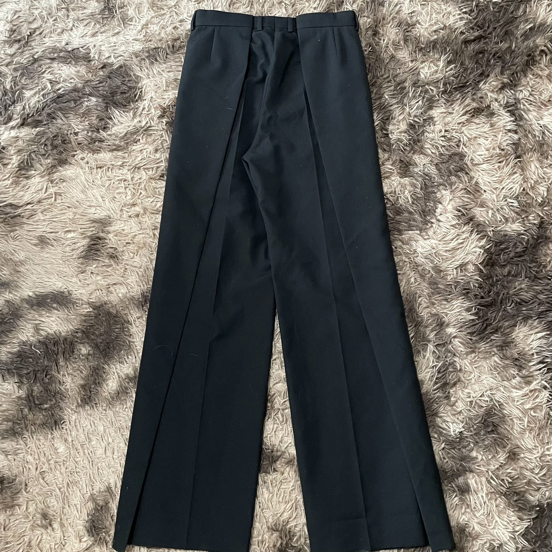 Balenciaga Wool Wide Leg Suit Trousers — front