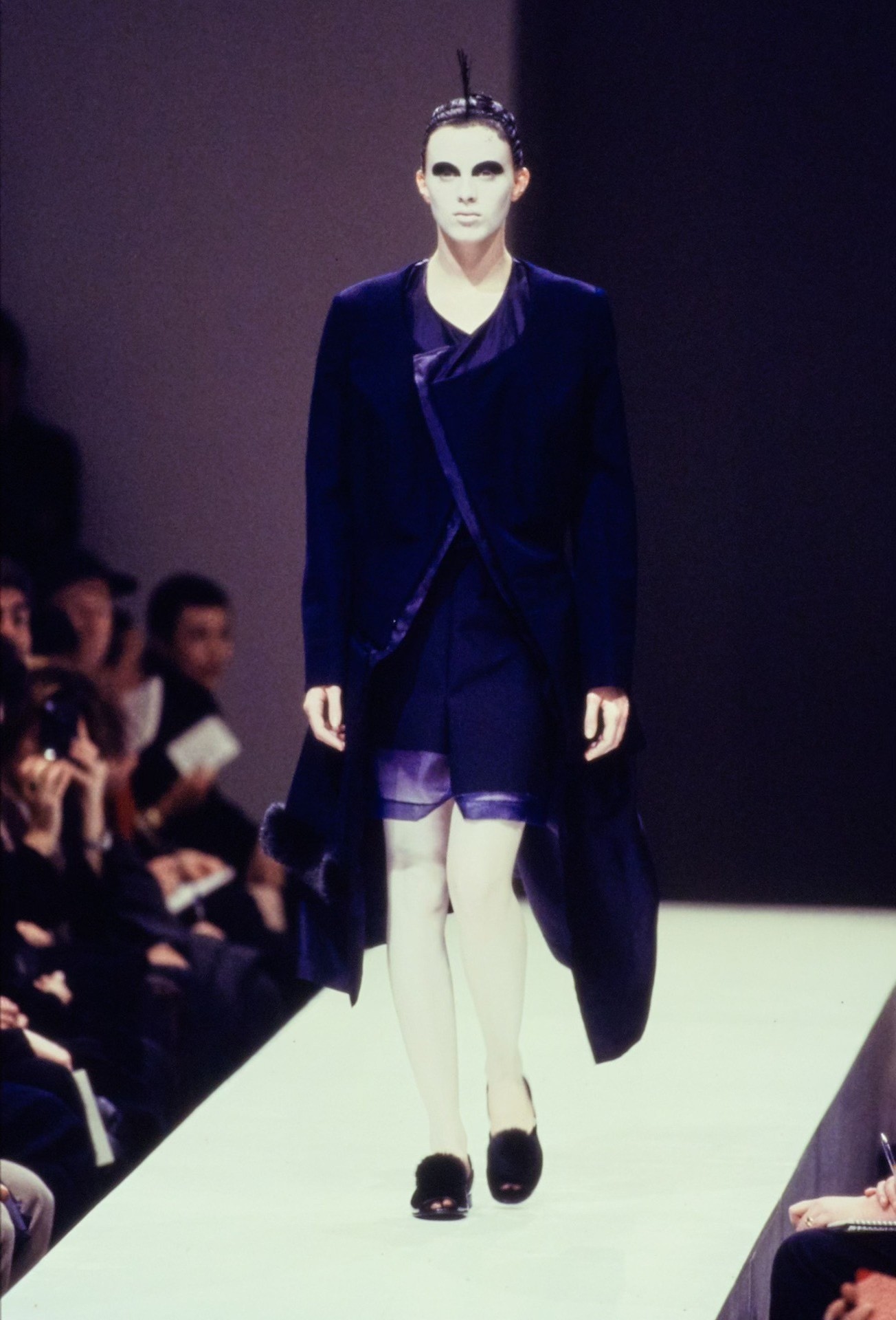 CDG 97AW Black Deconstructed Coat — detail