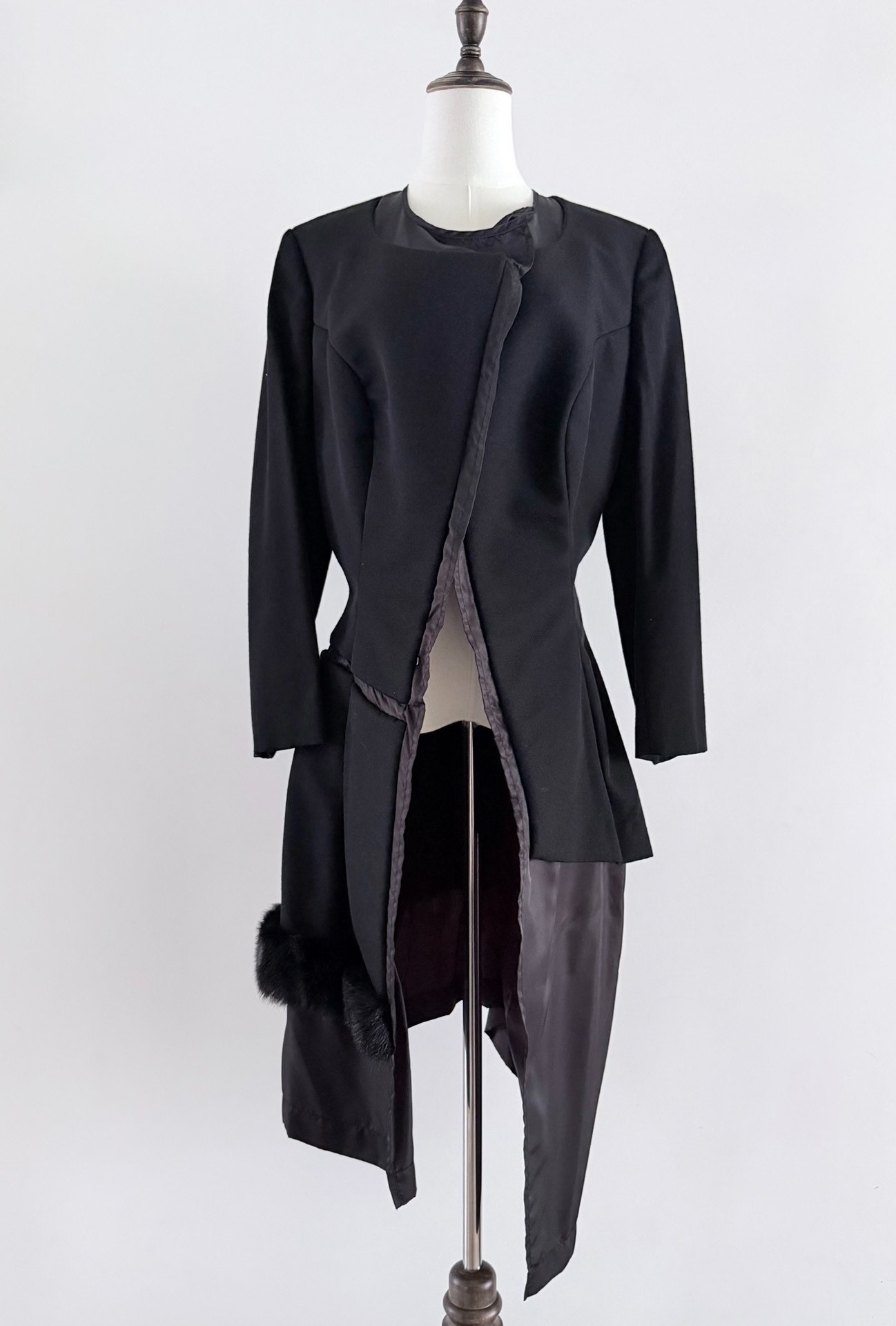 CDG 97AW Black Deconstructed Coat