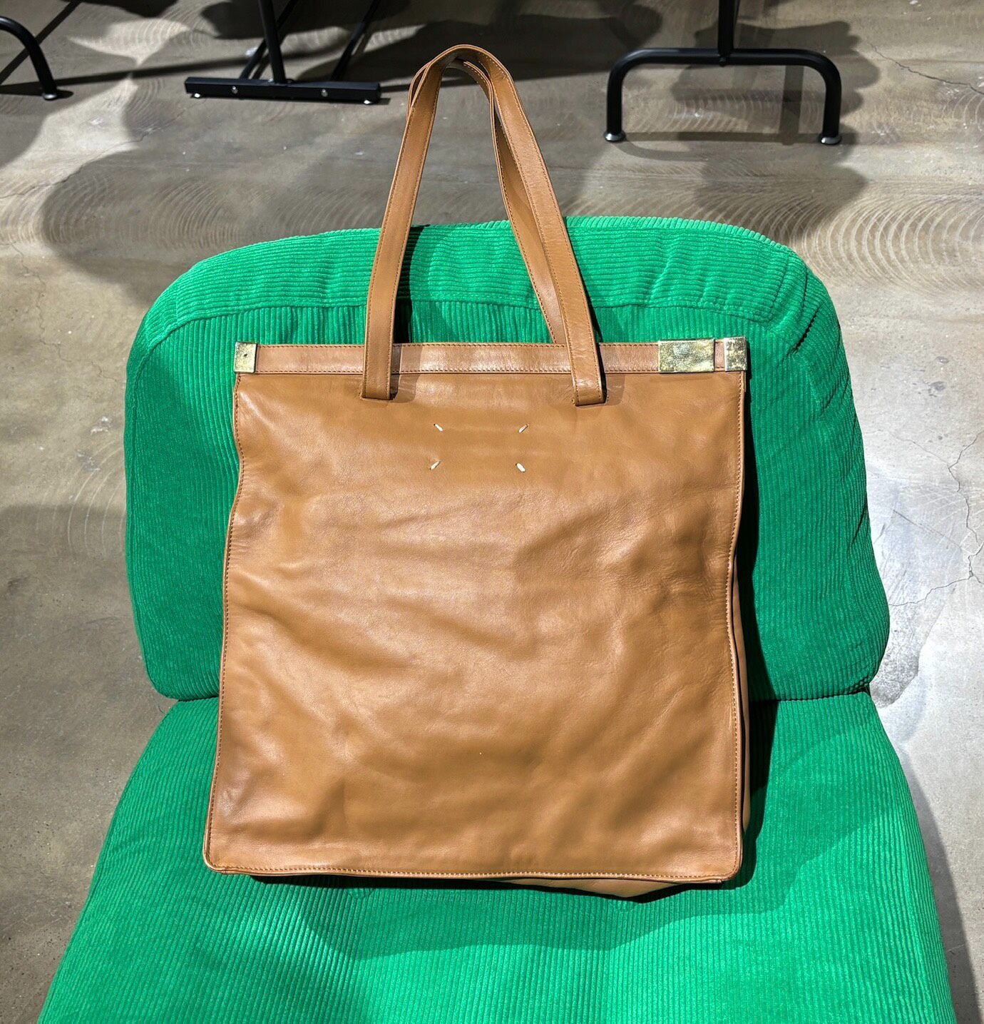 Maison Margiela Brown Leather Tote Bag