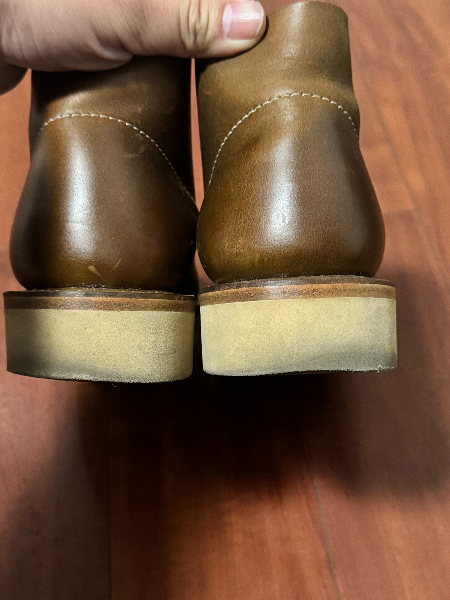 Zerrows Brown Mid-Low Work Boots — back