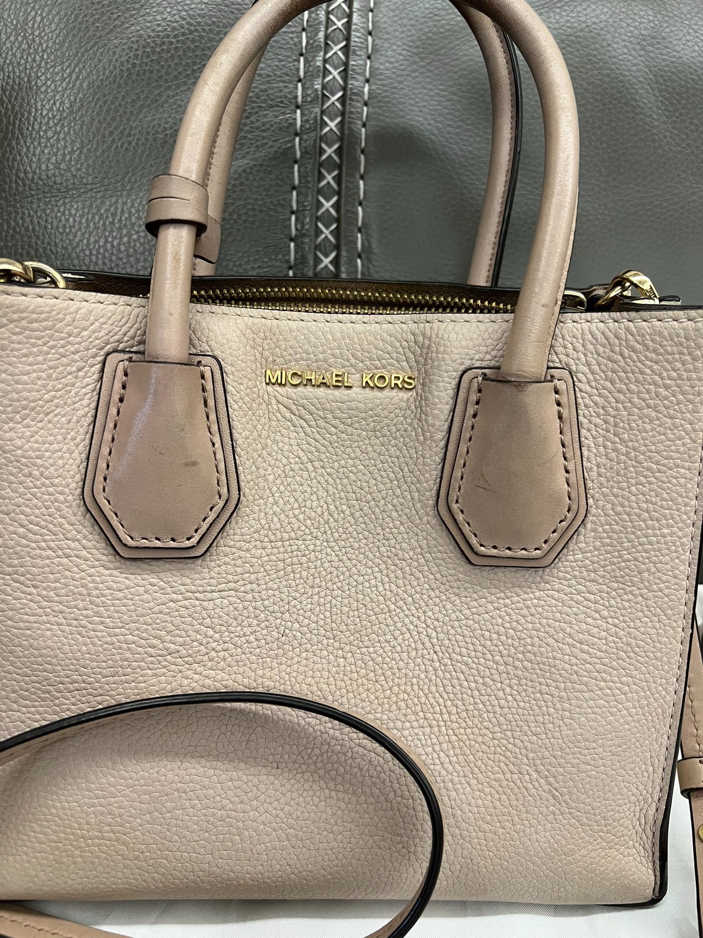 Michael Kors Pink Crossbody Handbag — front