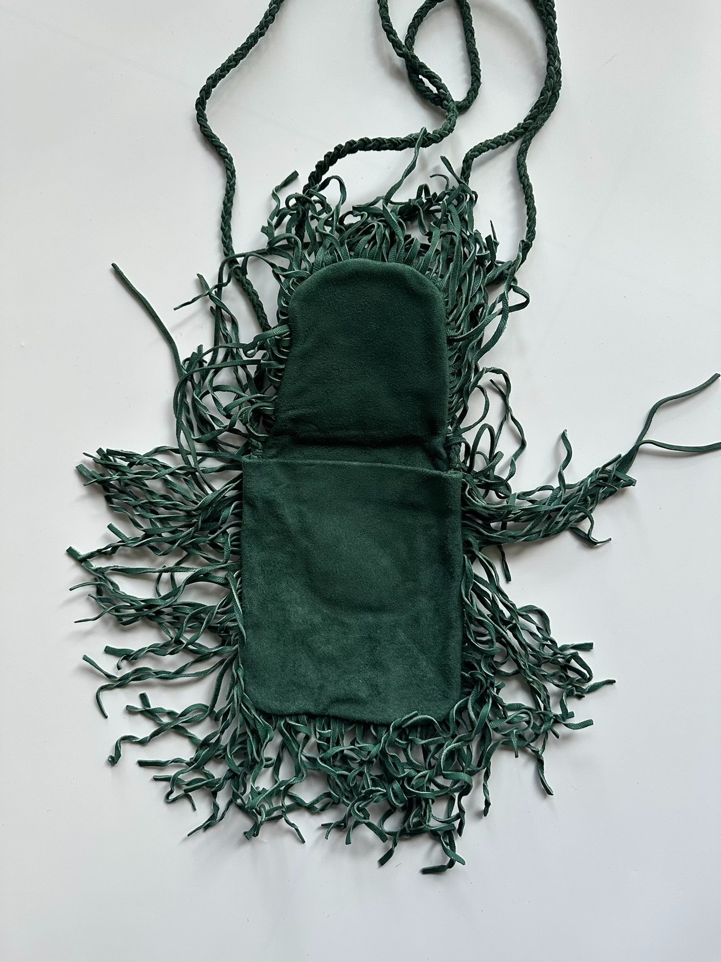 UNDERCOVER Seaweed Suede Crossbody Bag — front