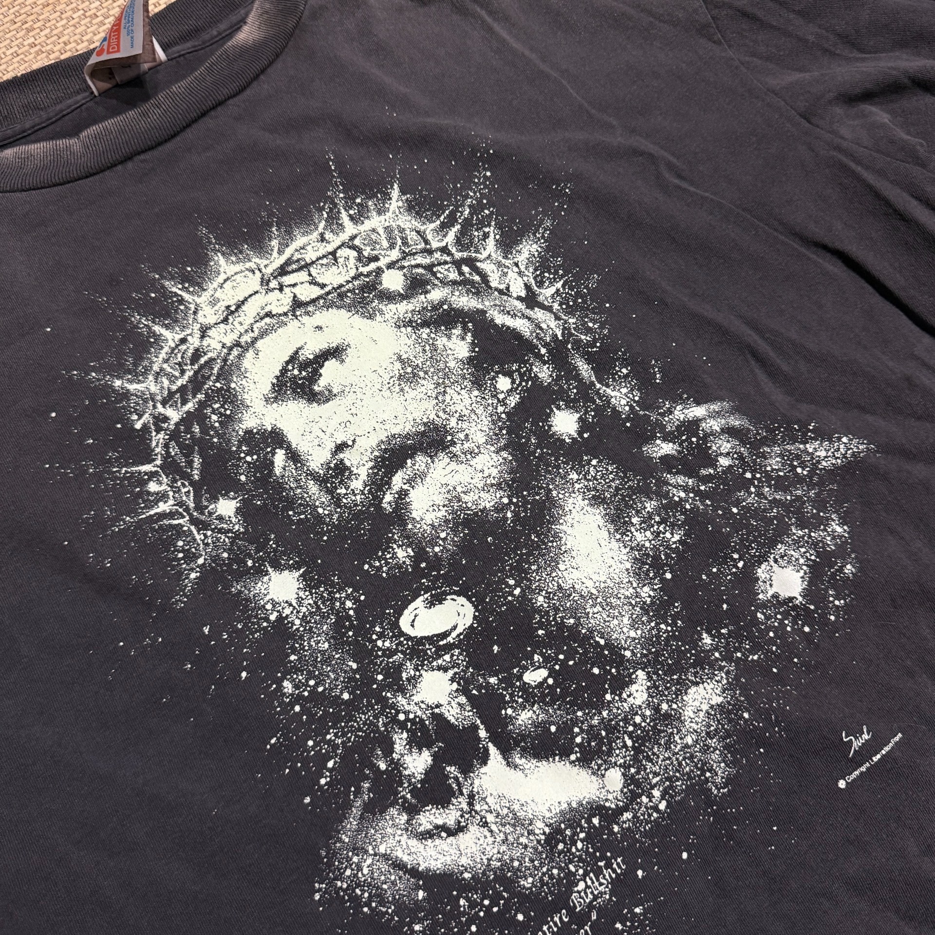 Saint Michael SS25 Glow-in-the-Dark Jesus Tee — detail