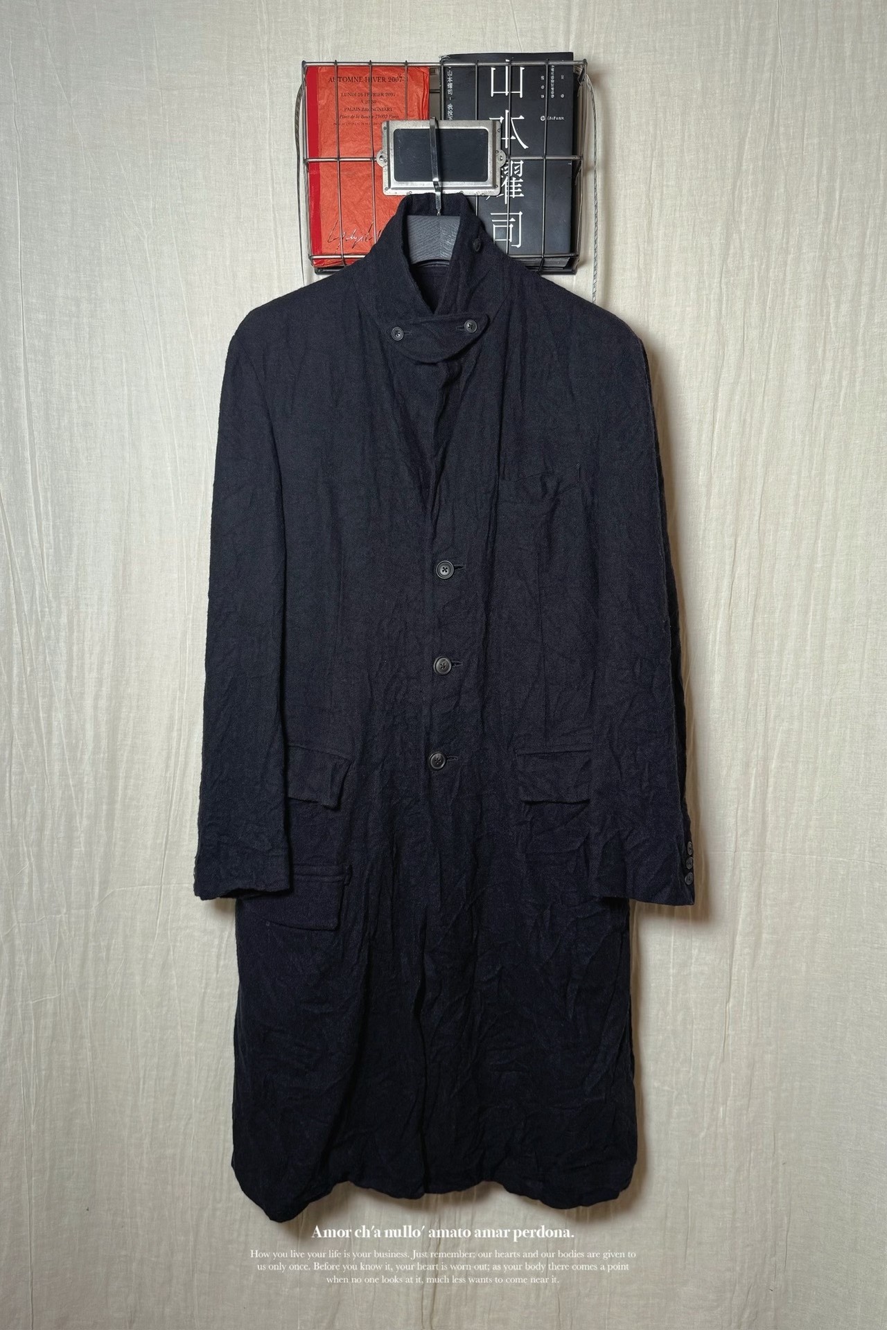 Yohji Yamamoto 17AW Wool Dr. Jacket Sample — back