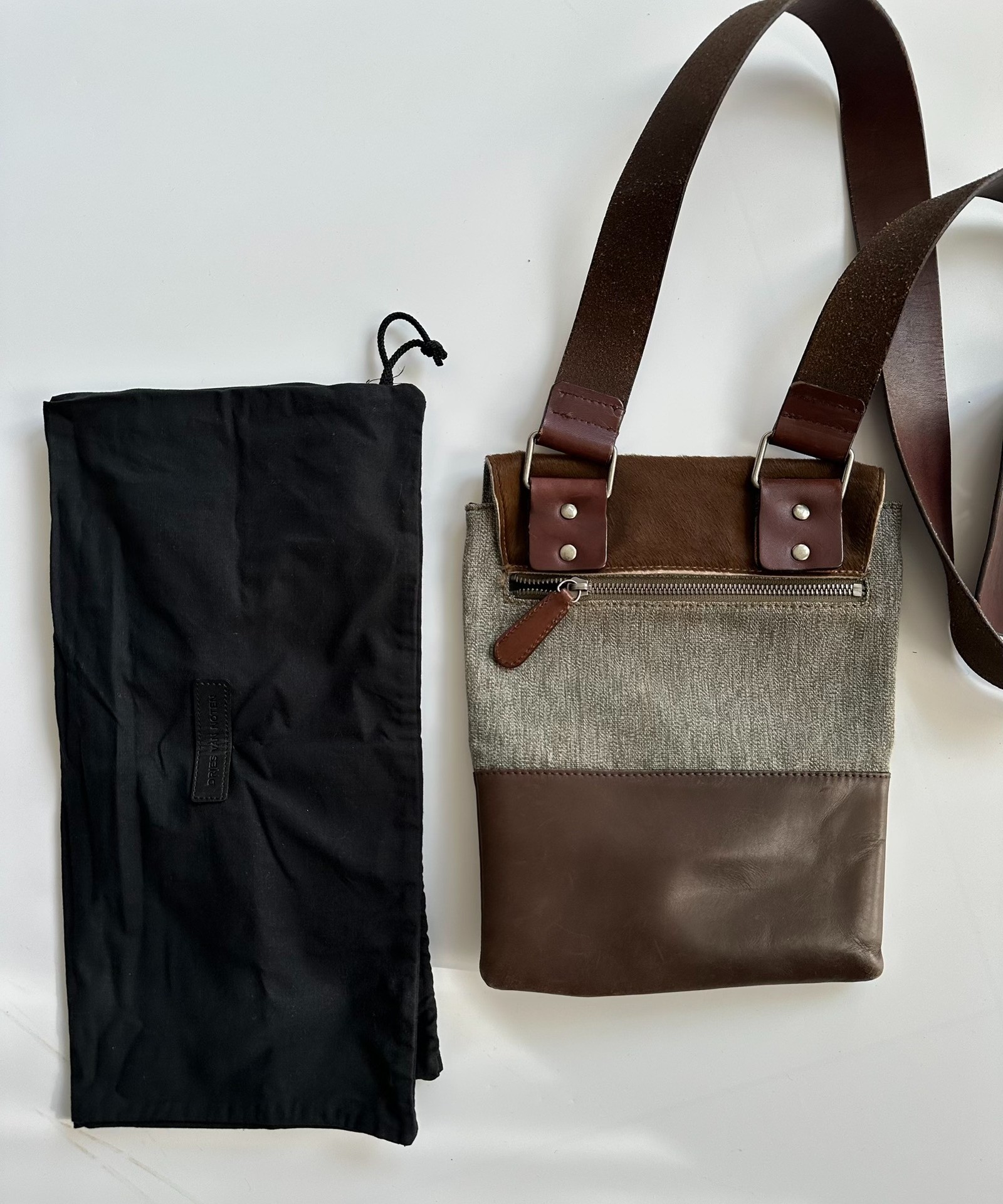 Dries Van Noten Horsehair Crossbody Bag — back