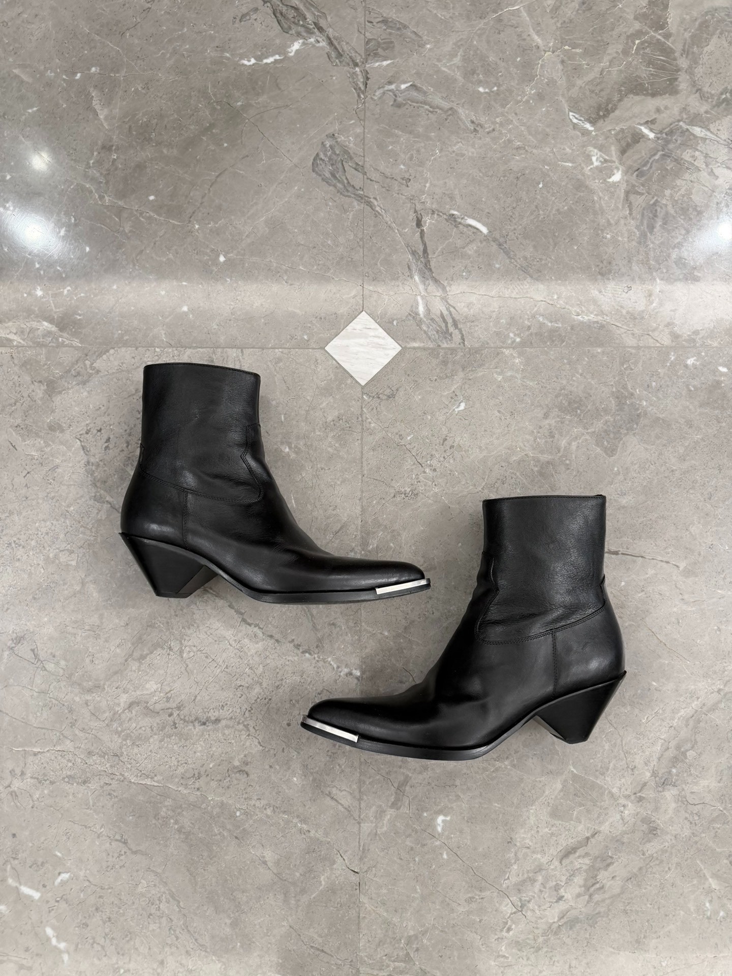 Celine Hedi Slimane Cone Heel Chelsea Boots — front
