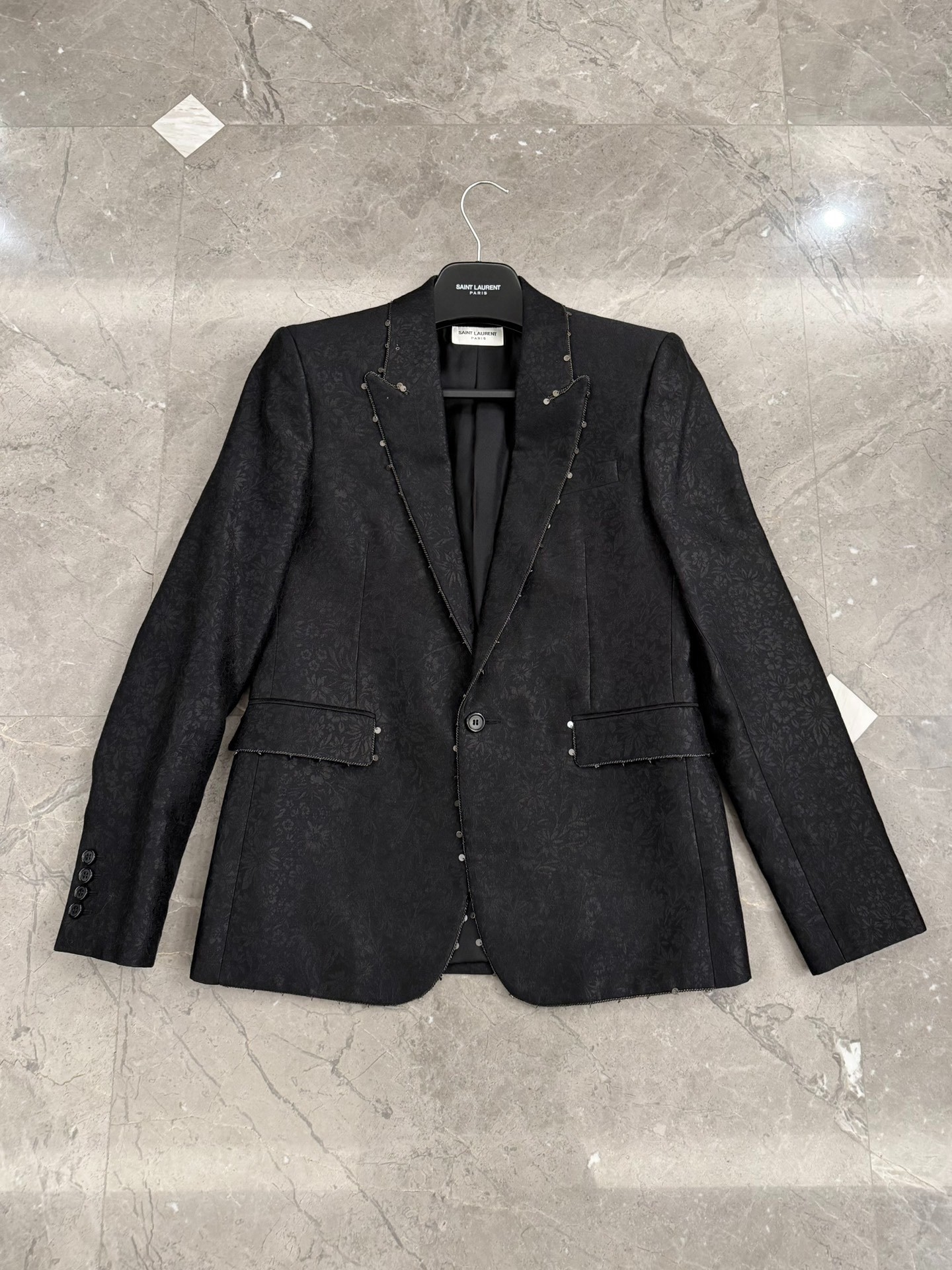 Saint Laurent 20SS Damask Sequin Blazer