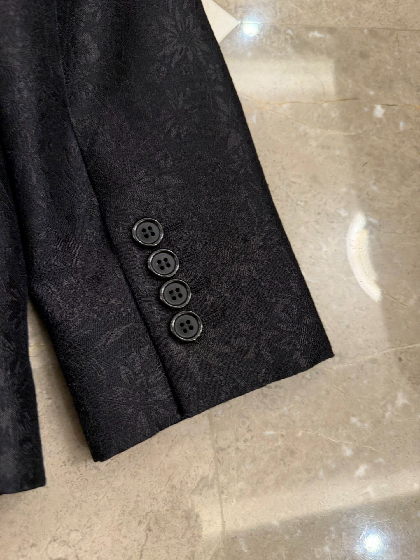 Saint Laurent 20SS Damask Sequin Blazer — back