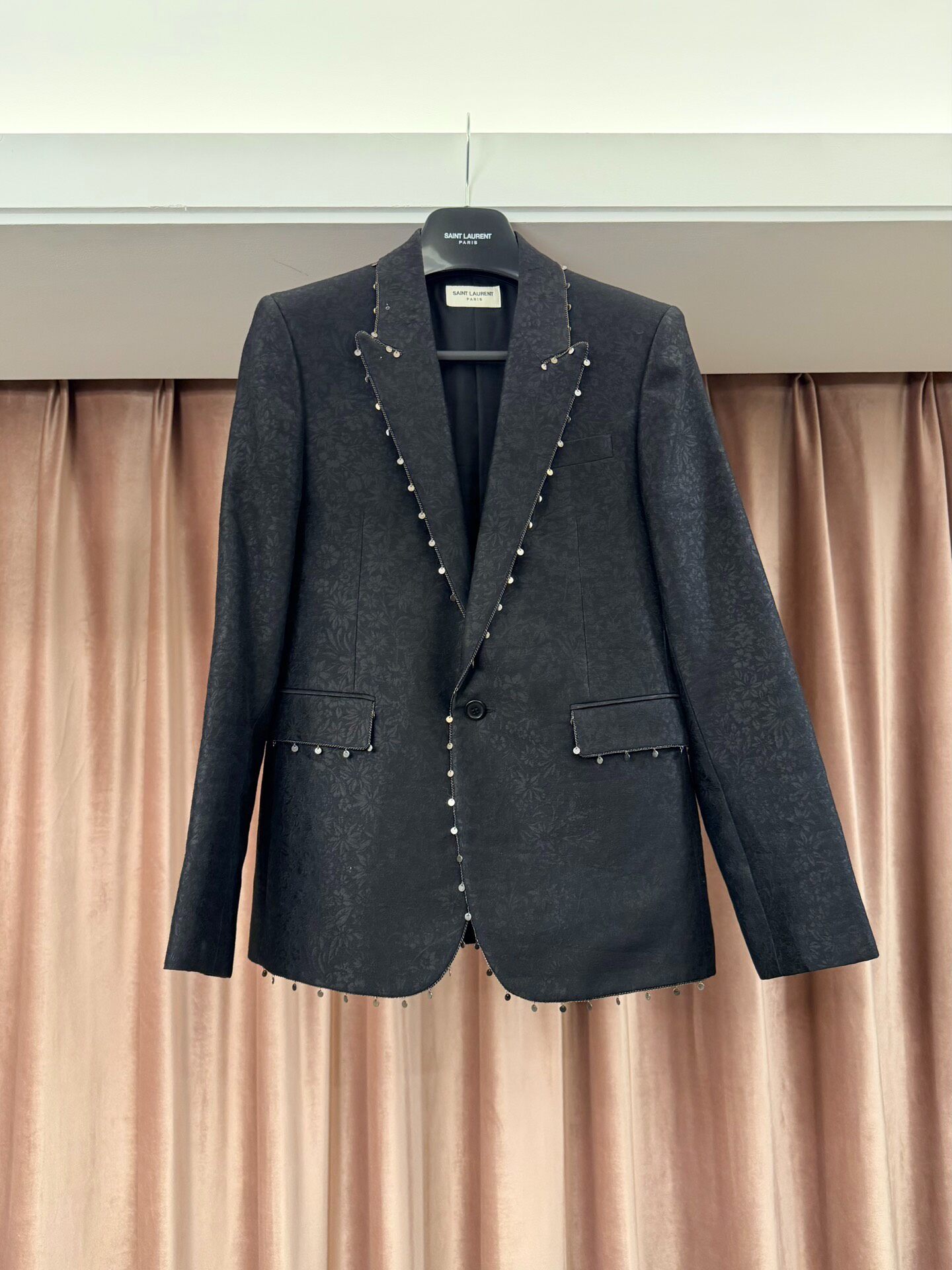 Saint Laurent 20SS Damask Sequin Blazer — front