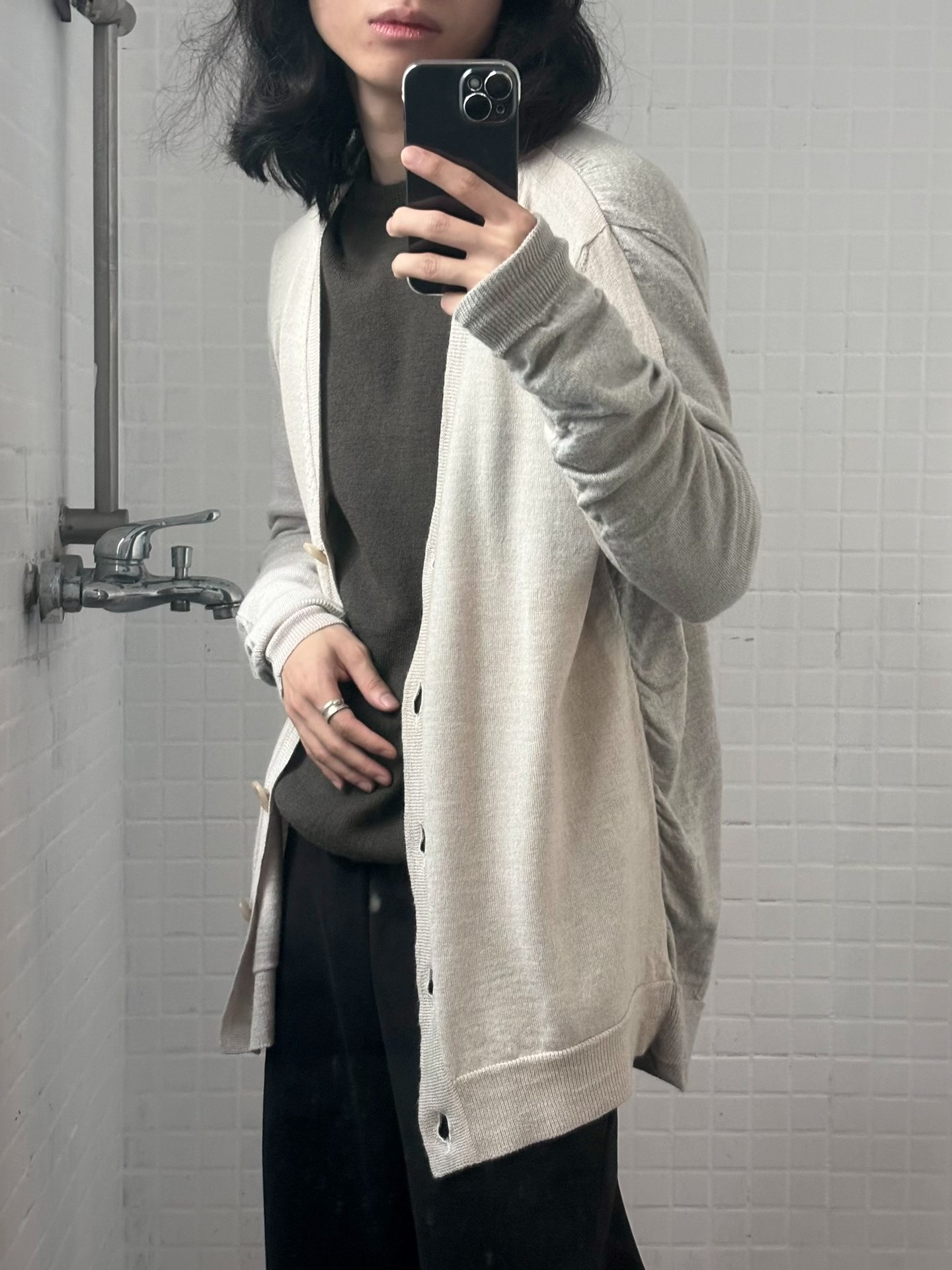 Maison Margiela AW2004 V-Neck Cardigan — front