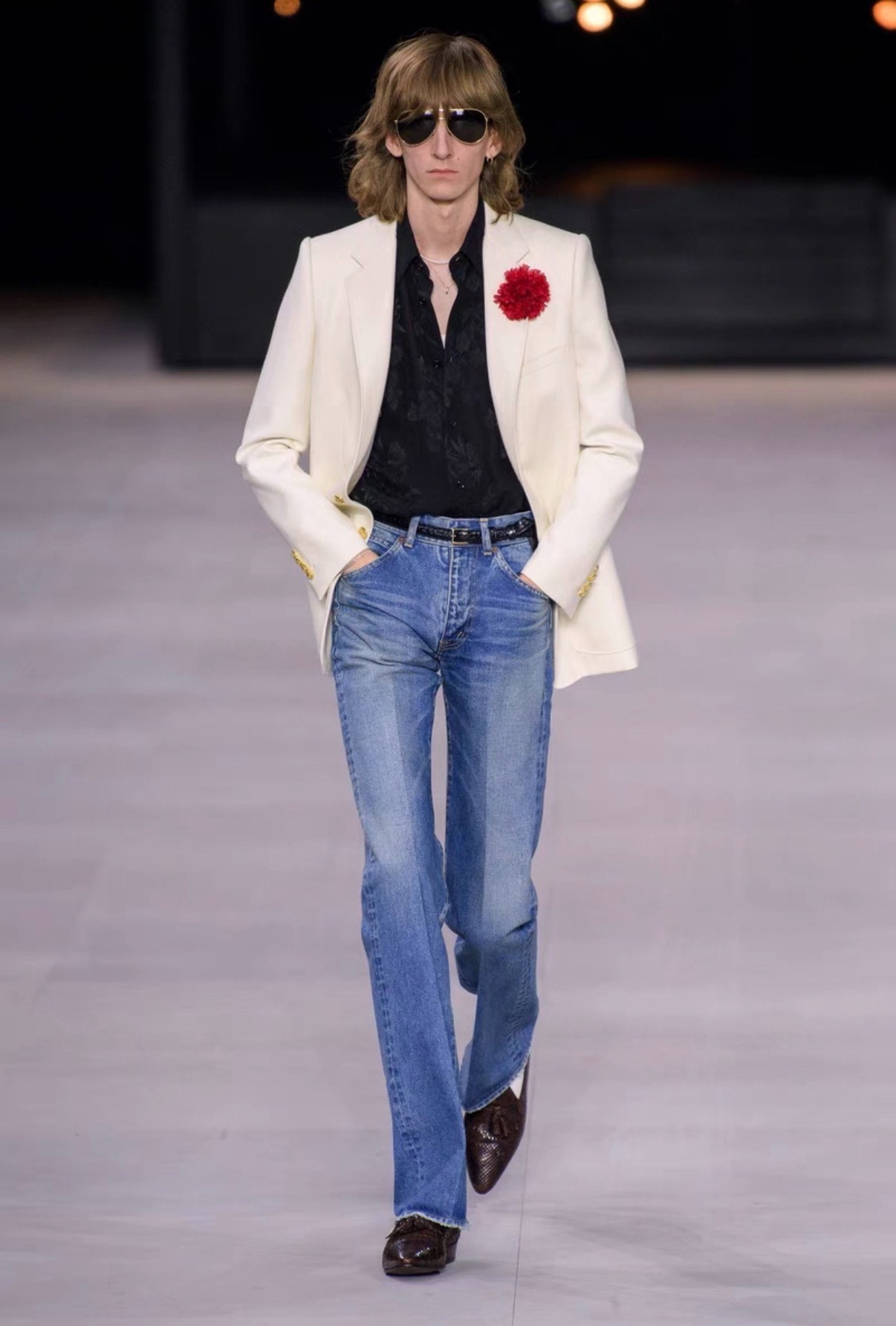 Celine Hedi Slimane 20SS Micro-Flared Jeans — detail