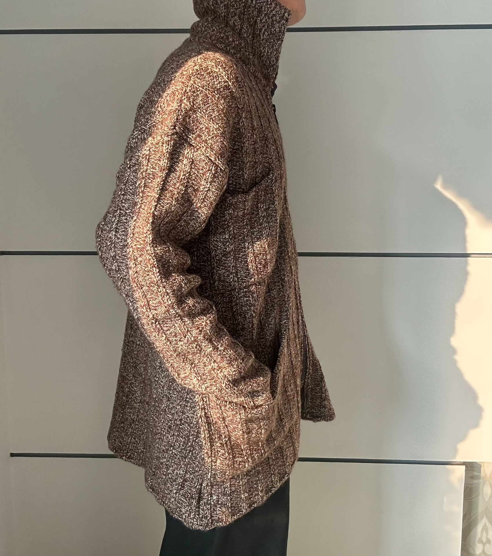 Dries Van Noten Thick Zip Knit Sweater Jacket