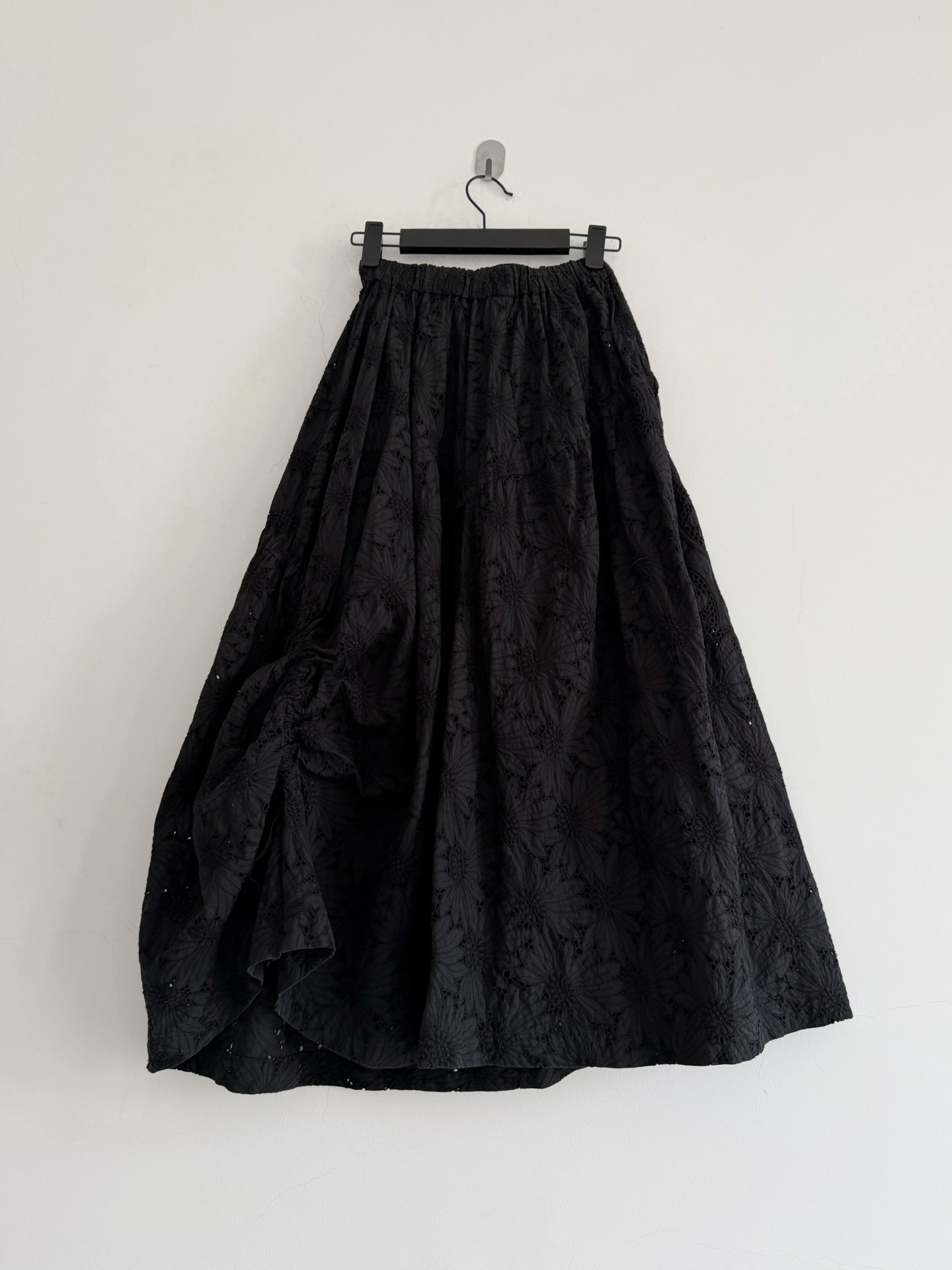 Comme des Garcons Black Lace Full-length Skirt