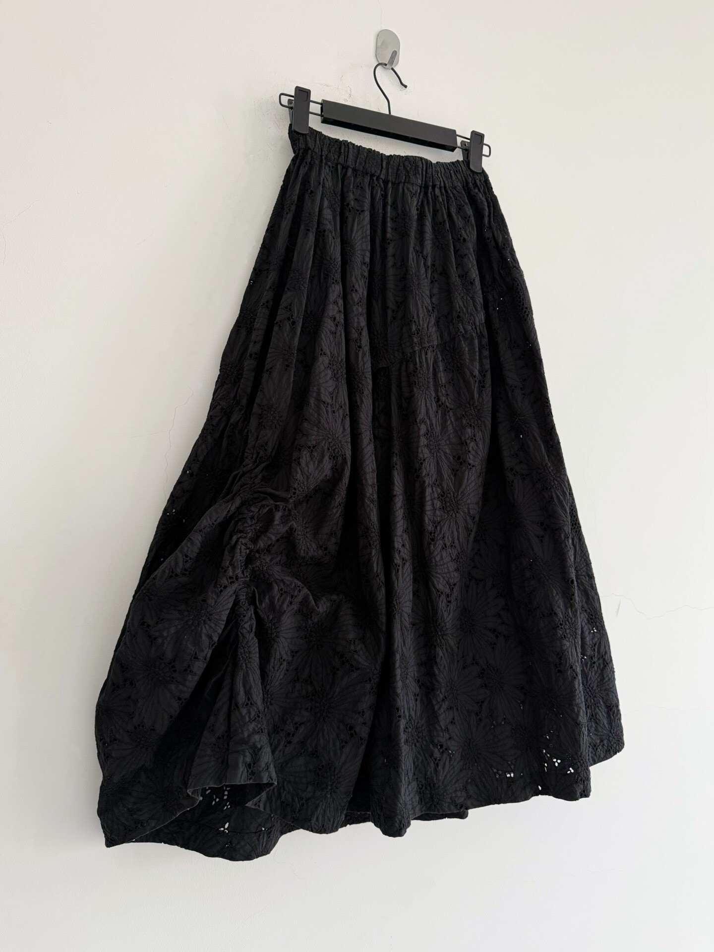 Comme des Garcons Black Lace Full-length Skirt — back