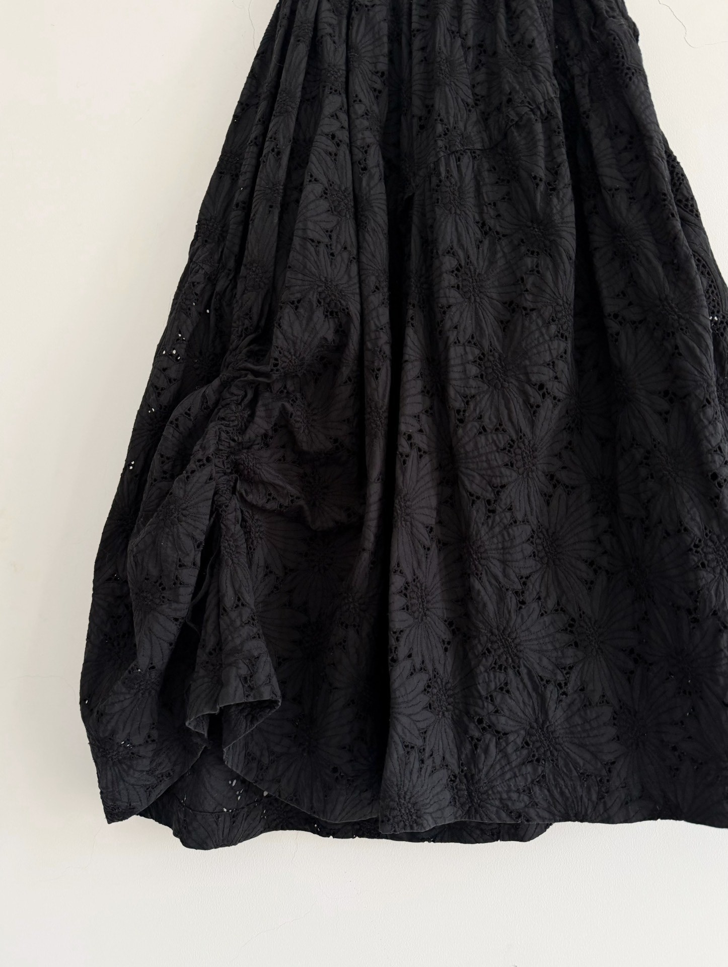 Comme des Garcons Black Lace Full-length Skirt — front