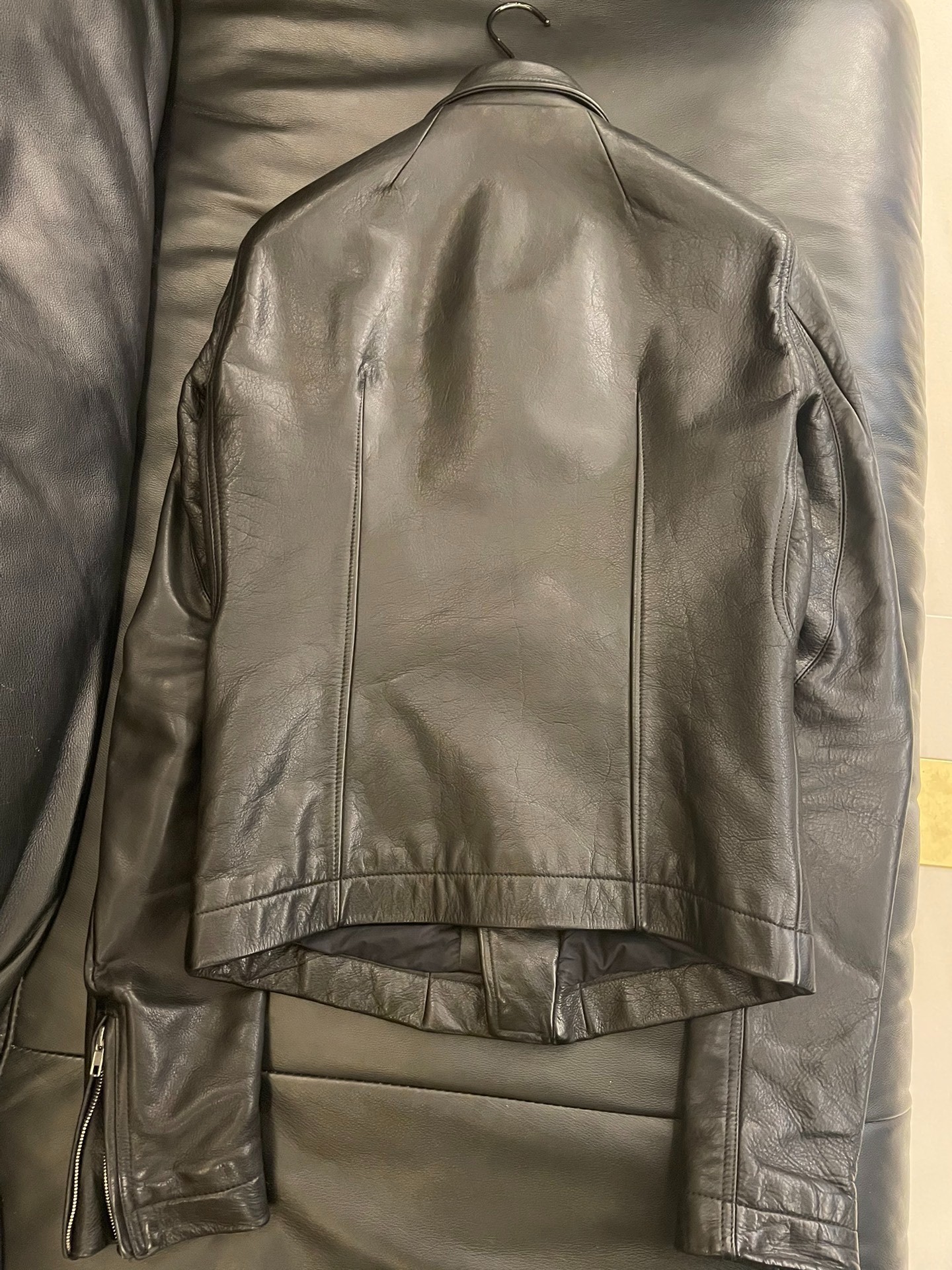 Rick Owens 14FW Cowhide Moto Jacket — front
