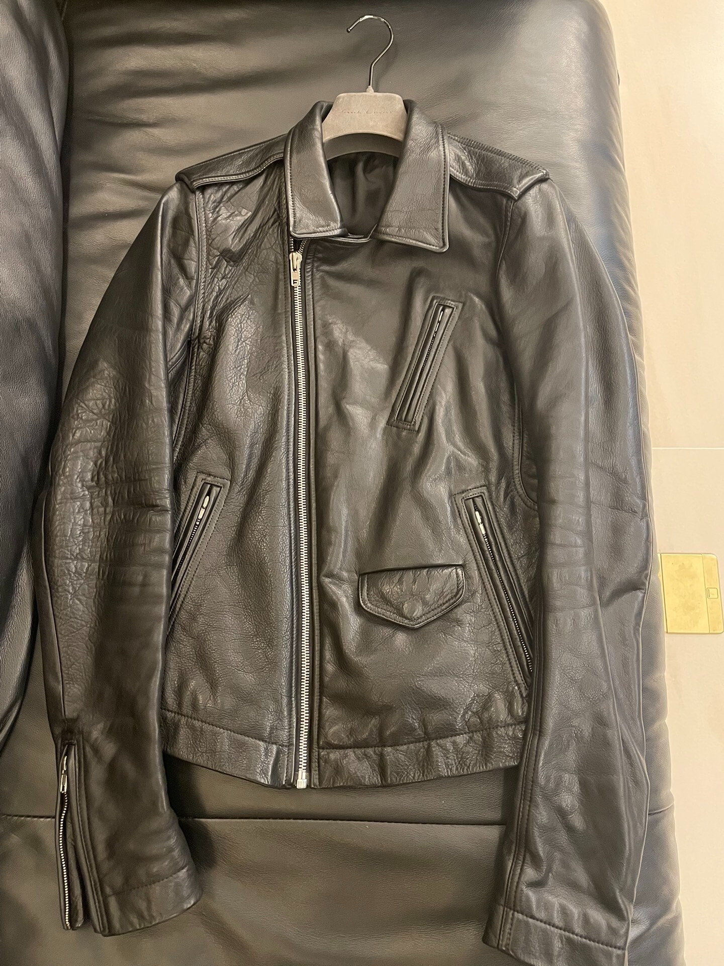 Rick Owens 14FW Cowhide Moto Jacket