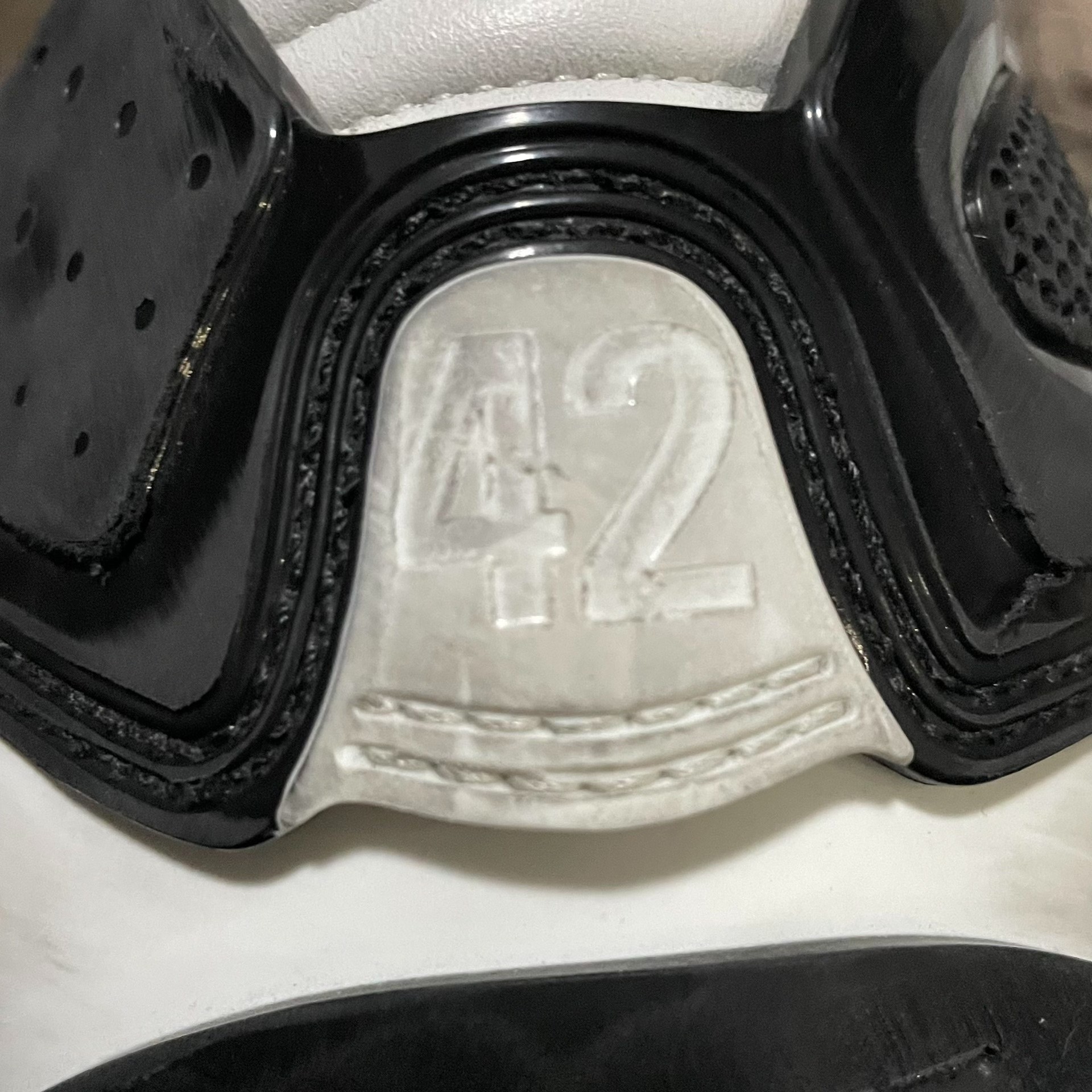 Balenciaga White Distressed Biker Boots — back