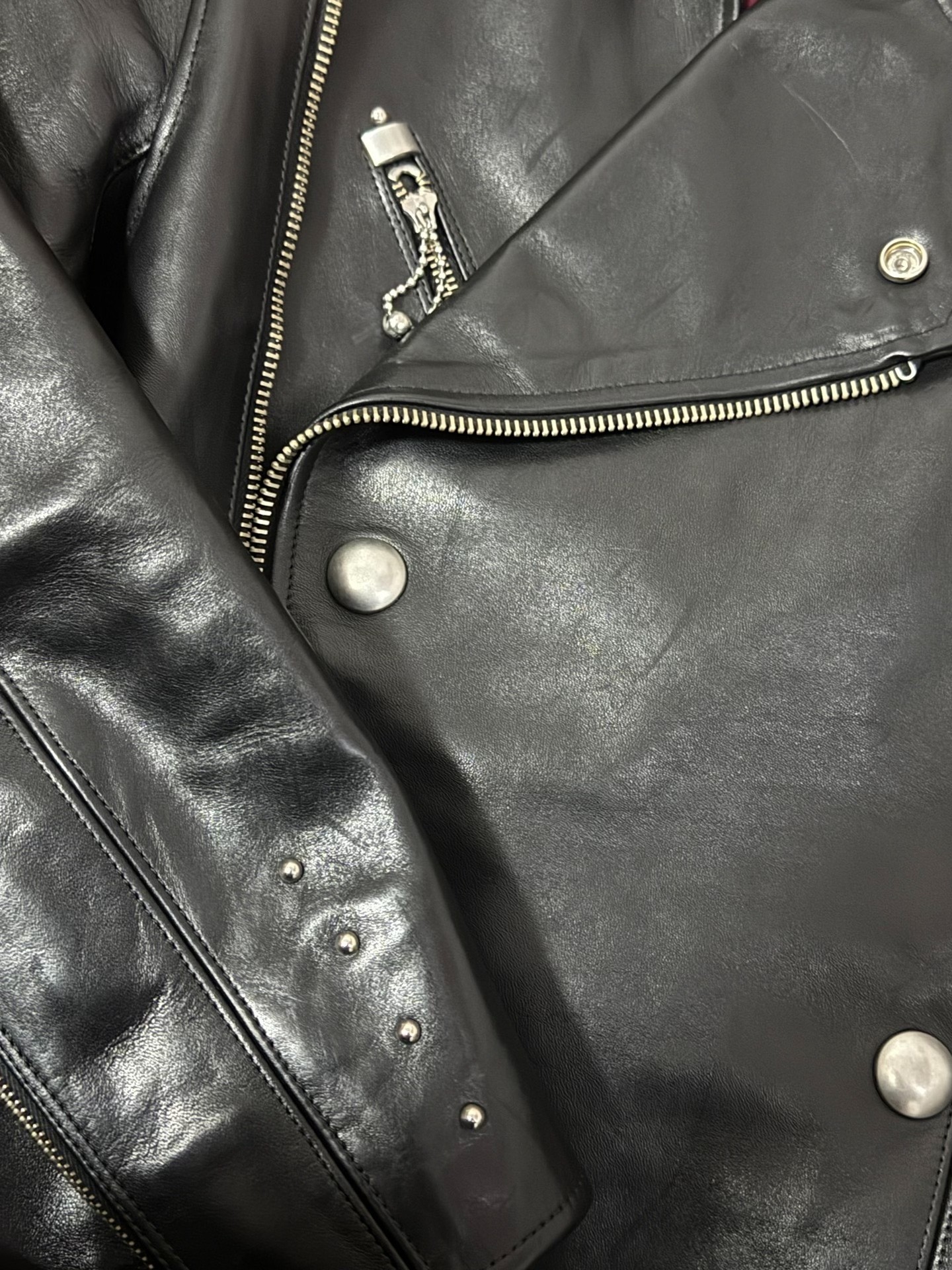 Guofo J31 Black Leather Jacket — back
