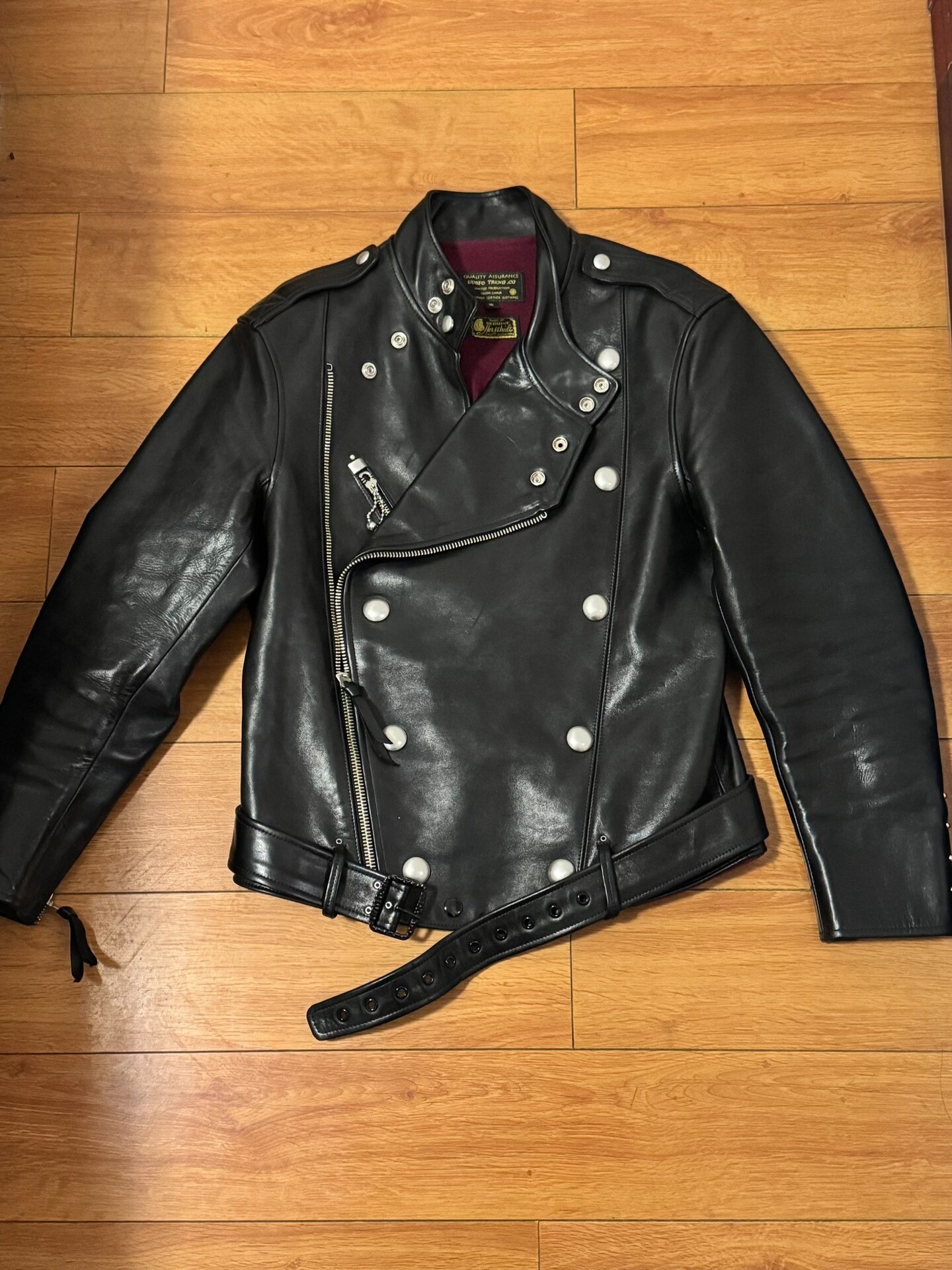 Guofo J31 Black Leather Jacket