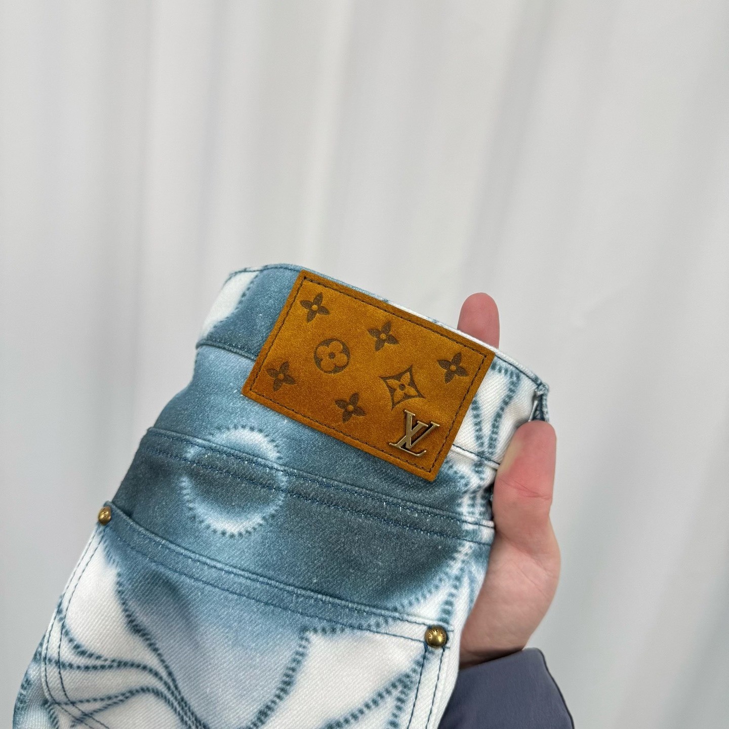 Louis Vuitton Monogram Denim Jeans — label