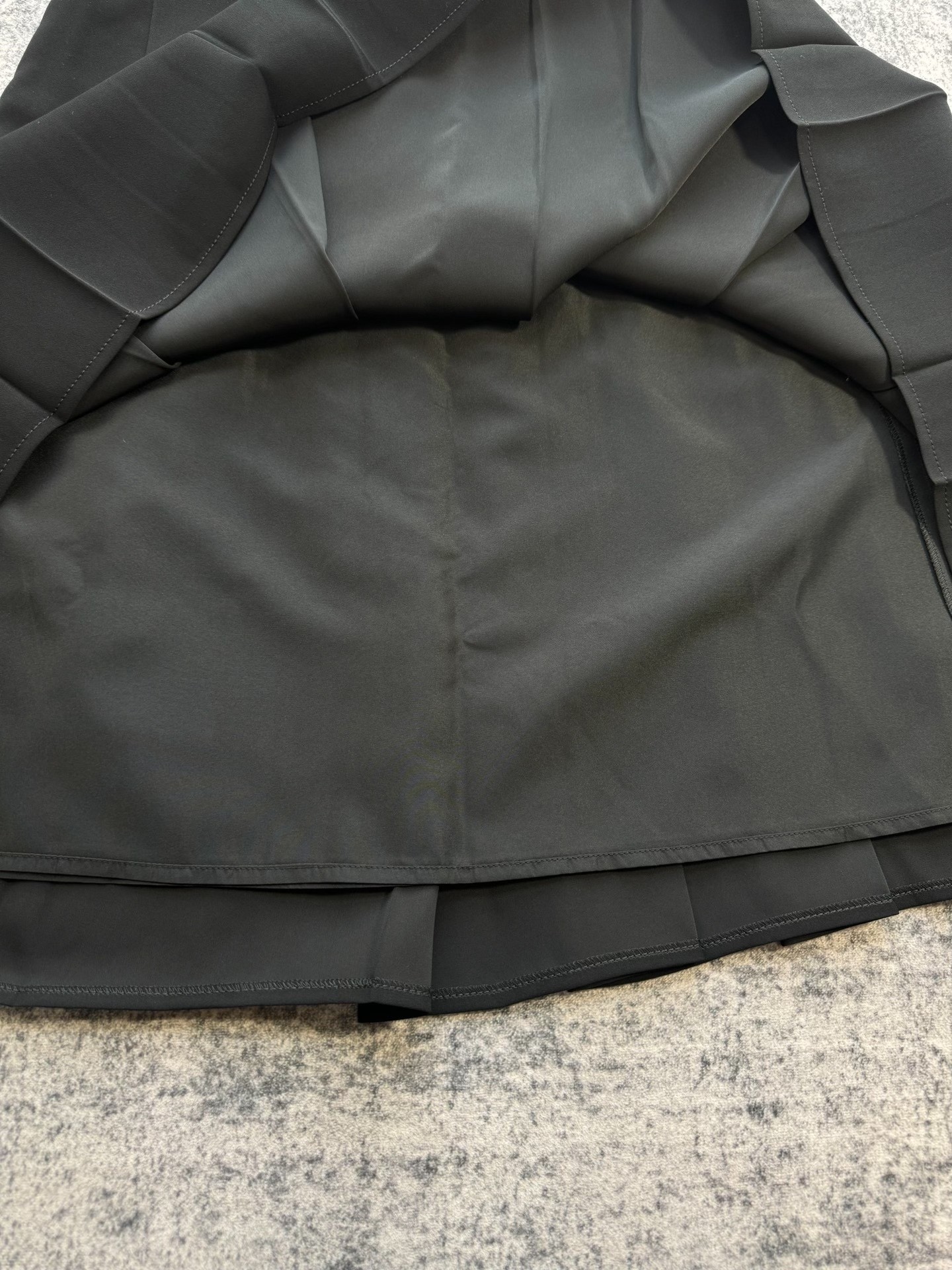 Louis Vuitton Black Pleated Skirt — back