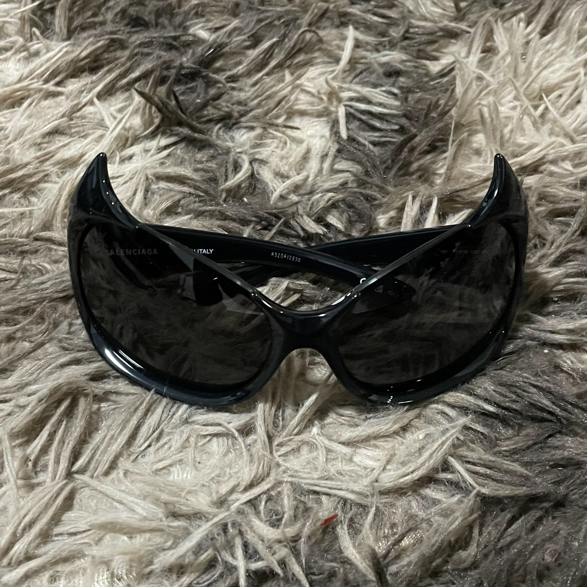 Balenciaga Black Logo Sunglasses — front