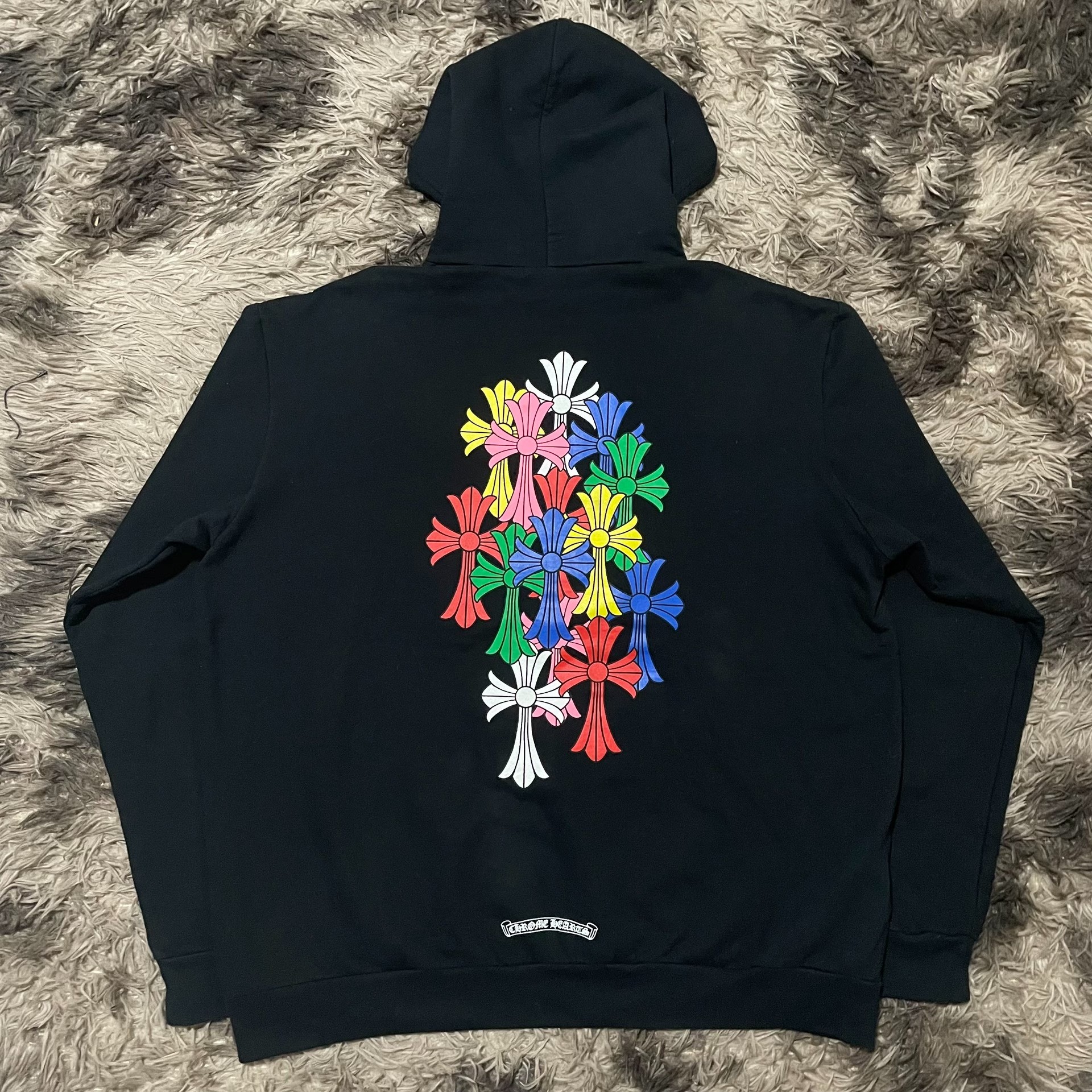 Chrome Hearts Colorful Cross Zip Hoodie — front