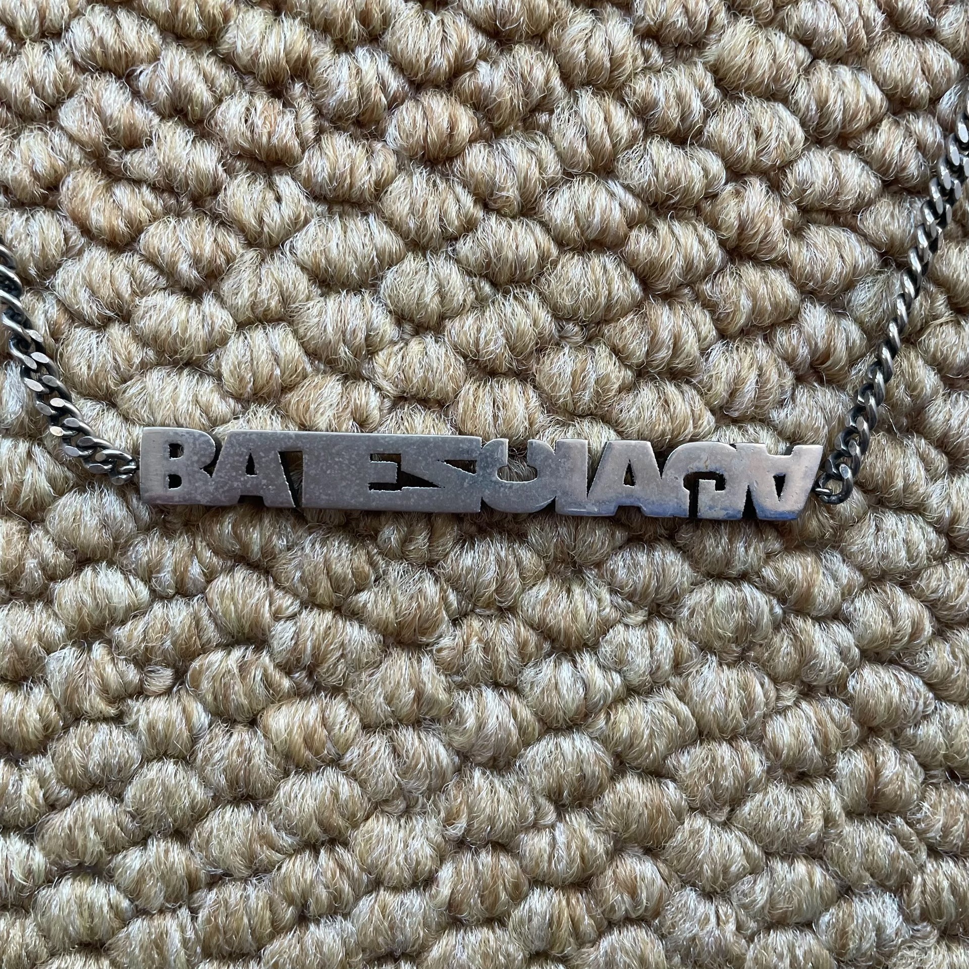Balenciaga Reversed Logo Necklace — front