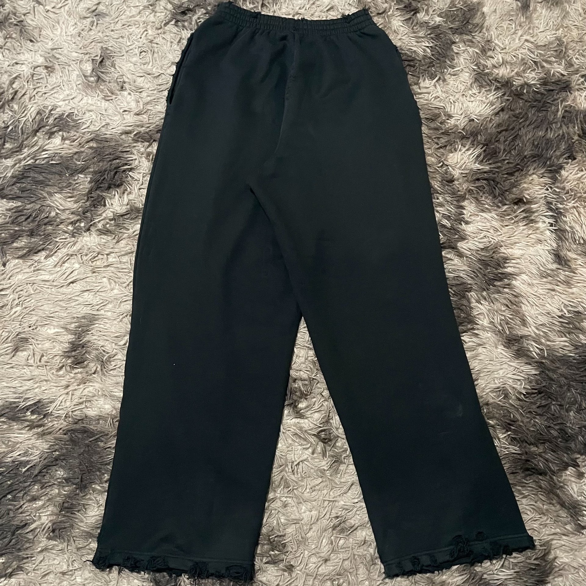 Balenciaga Distressed Straight Casual Pants — front