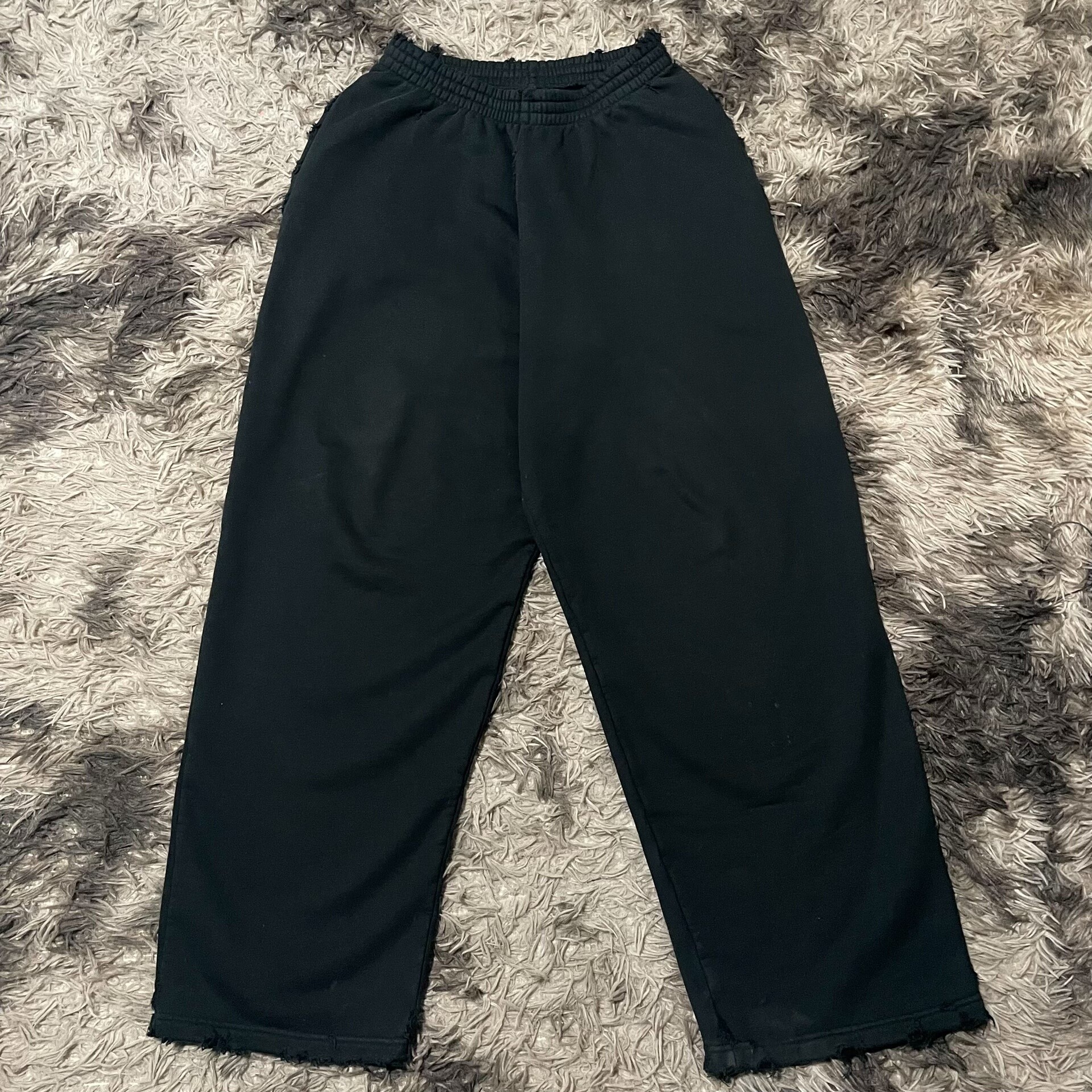 Balenciaga Distressed Straight Casual Pants